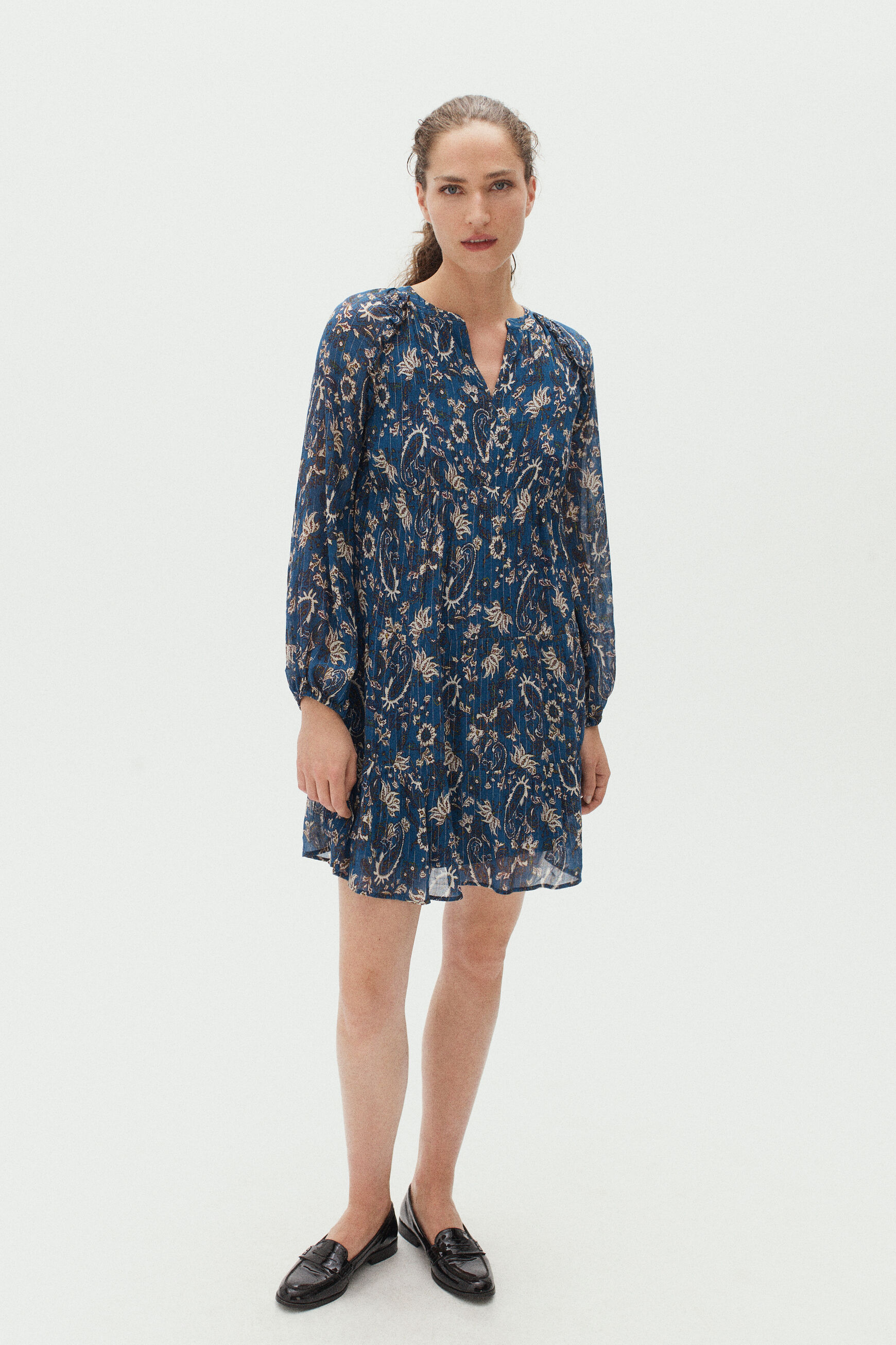 robe emile bleu petrole femme