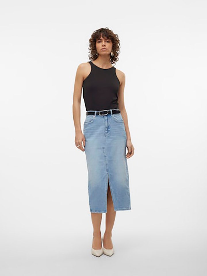 Vero Moda Jeansrock in Hellblau günstig kaufen