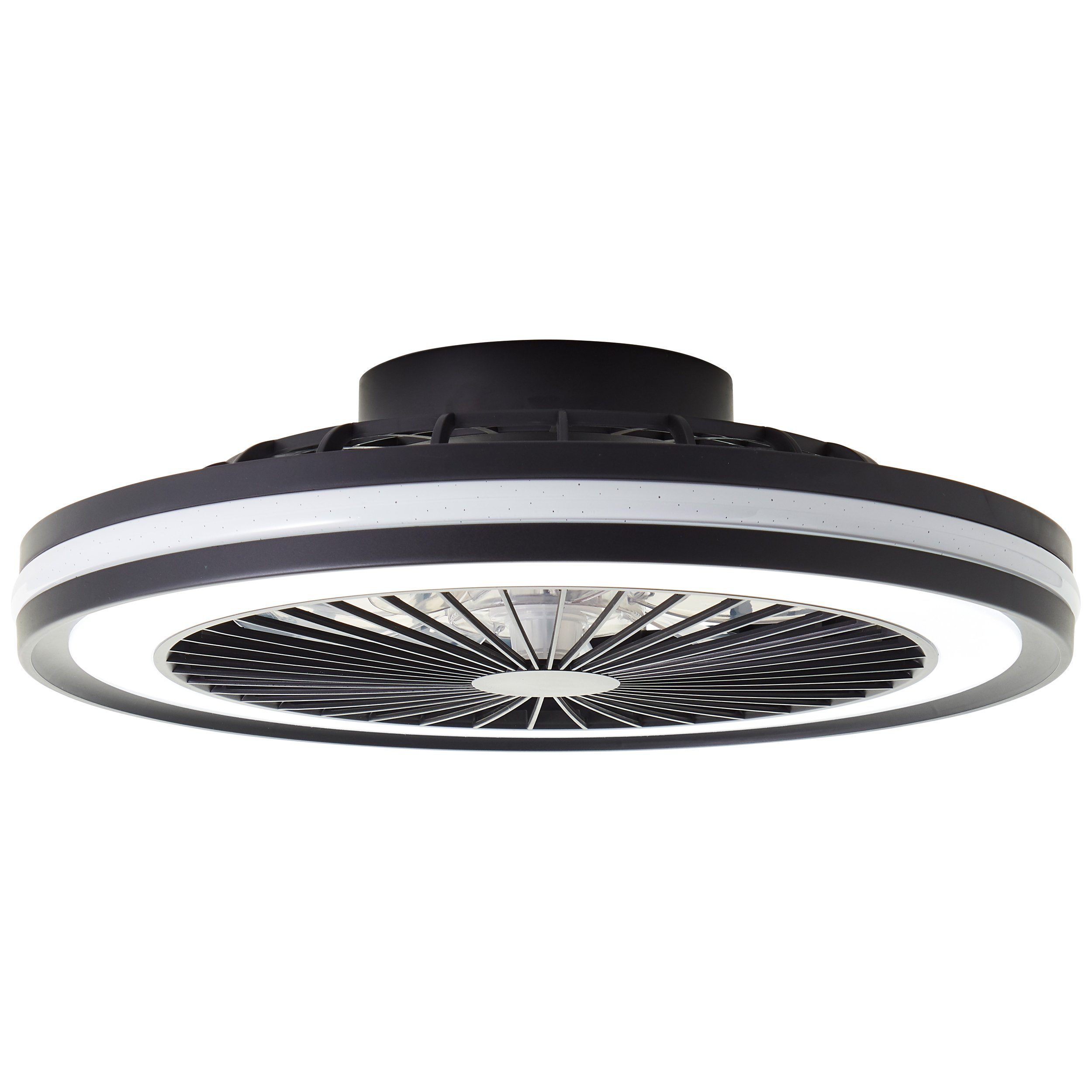 Lightbox LED Deckenleuchte, Ventilatorfunktion, LED fest integriert, warmweiß - kaltweiß, RGB, Deckenlampe, Ventilator, Ø 46,6 cm, Fernbedienung, RGB & CCT