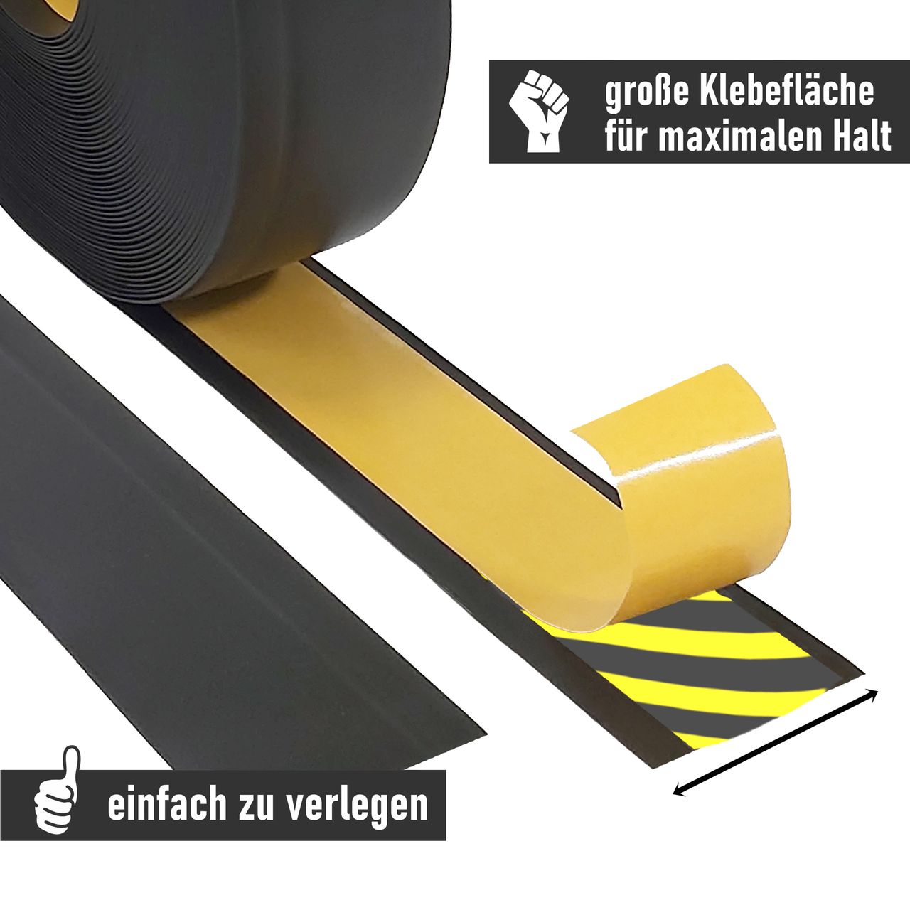 Lemodo Weichsockelleiste schwarz, 10m Rolle