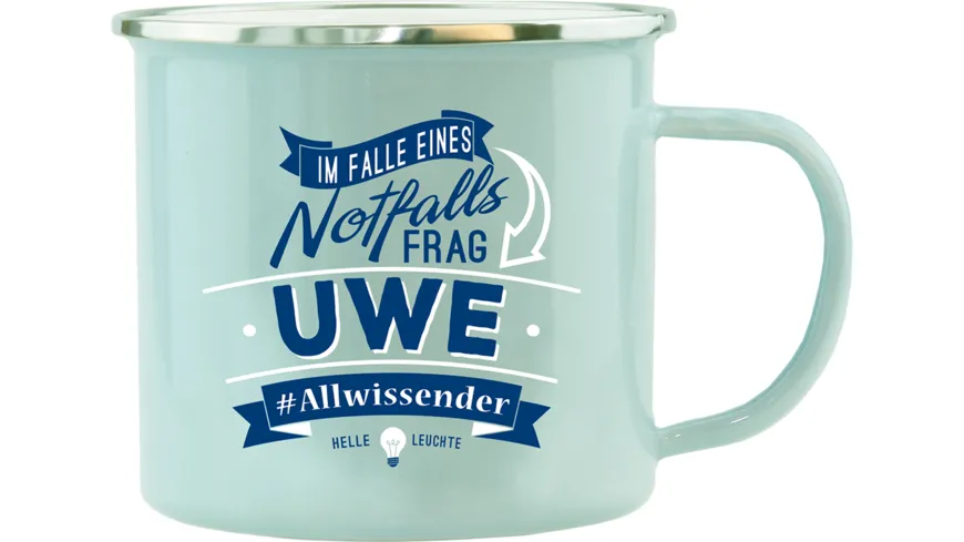 H&H Echter Kerl Emaille-Becher Uwe
