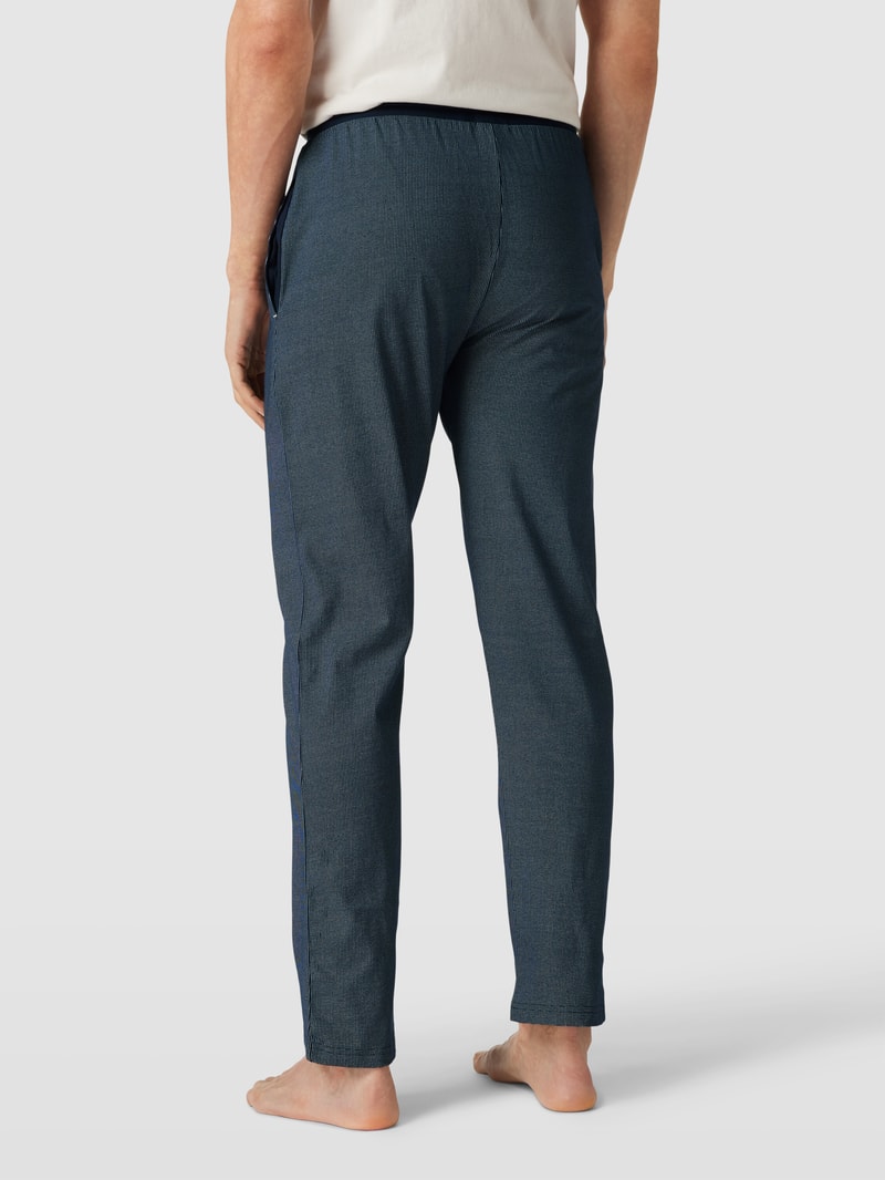Pyjama-Hose mit Allover-Muster in dunkelblau