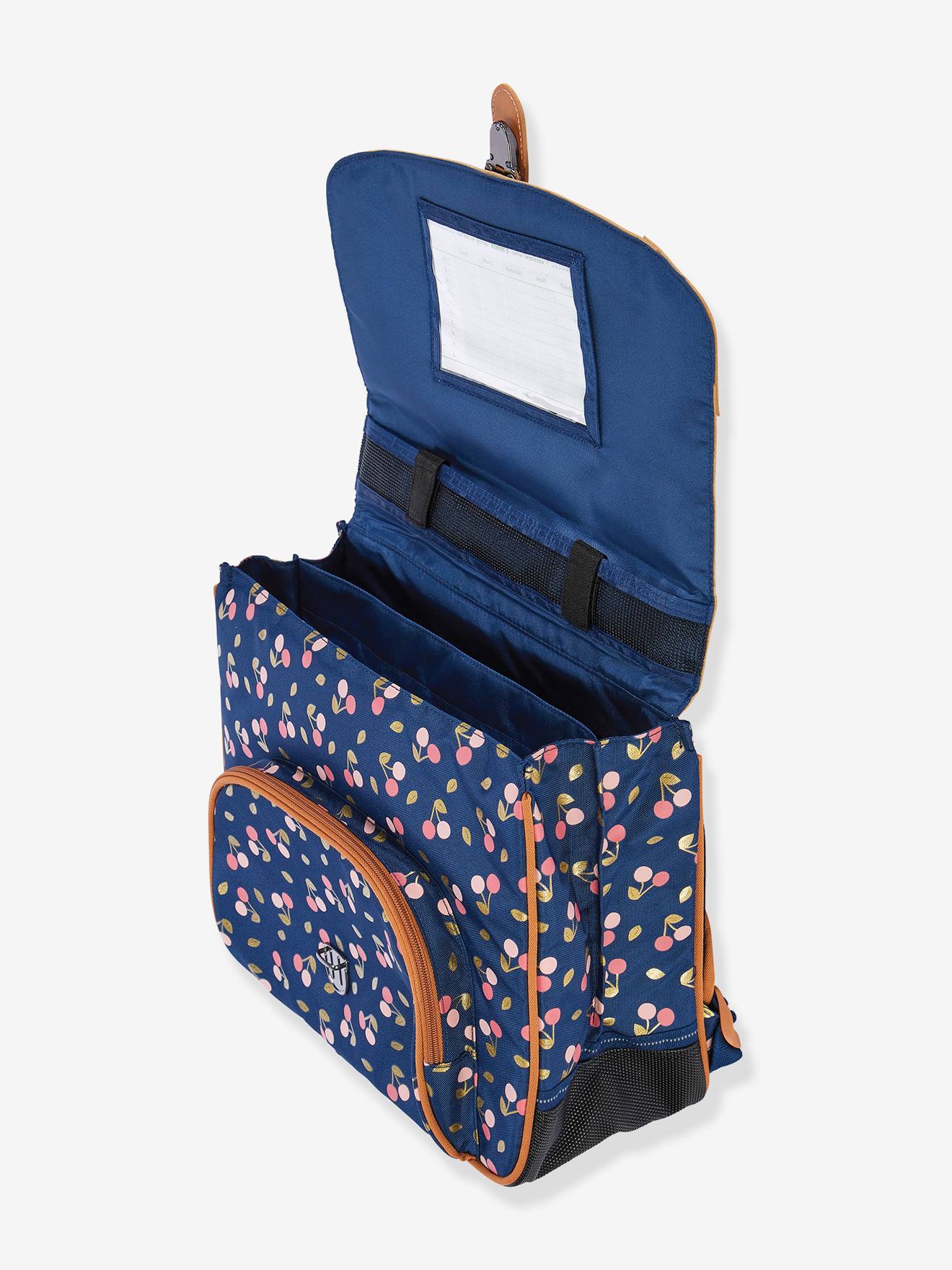 Cartable Alexa TANN'S fille bleu imprimé cerise