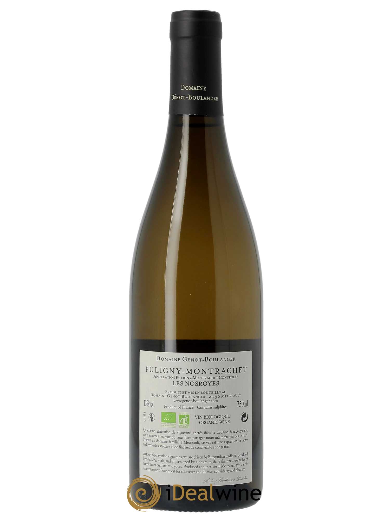 Puligny-Montrachet Les Nosroyes Génot-Boulanger (Domaine)  2020 - Lot de 1 Bouteille