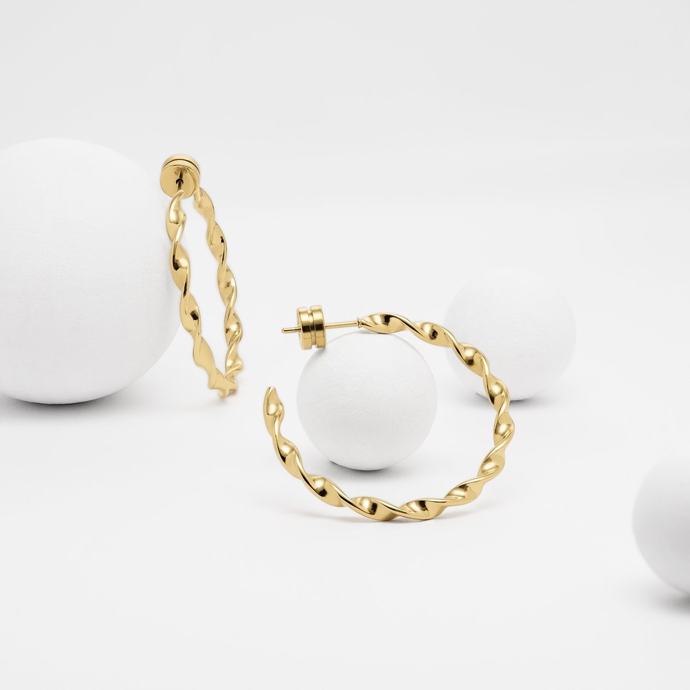 FAVS Créoles Acier inoxydable Boucles d'oreilles