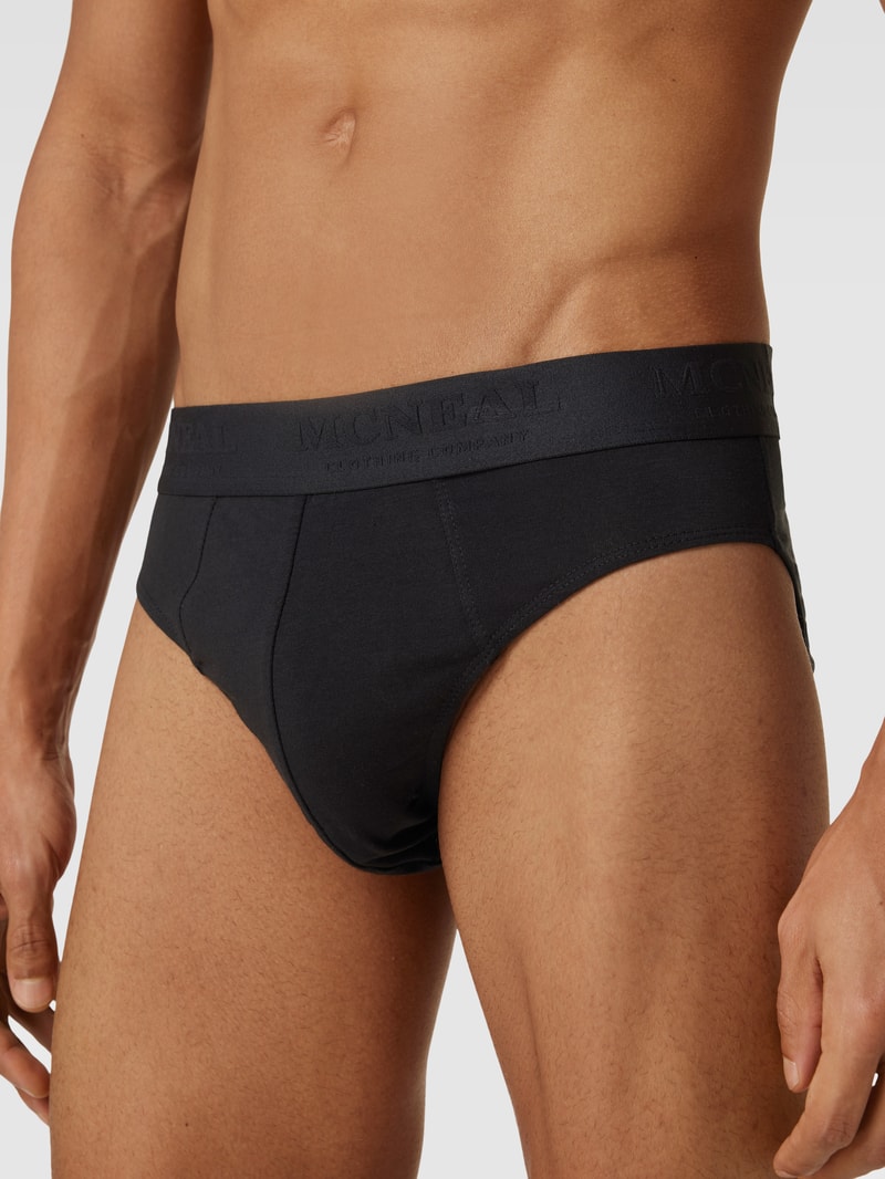 Slip mit Logo-Bund im 7er-Pack in schwarz