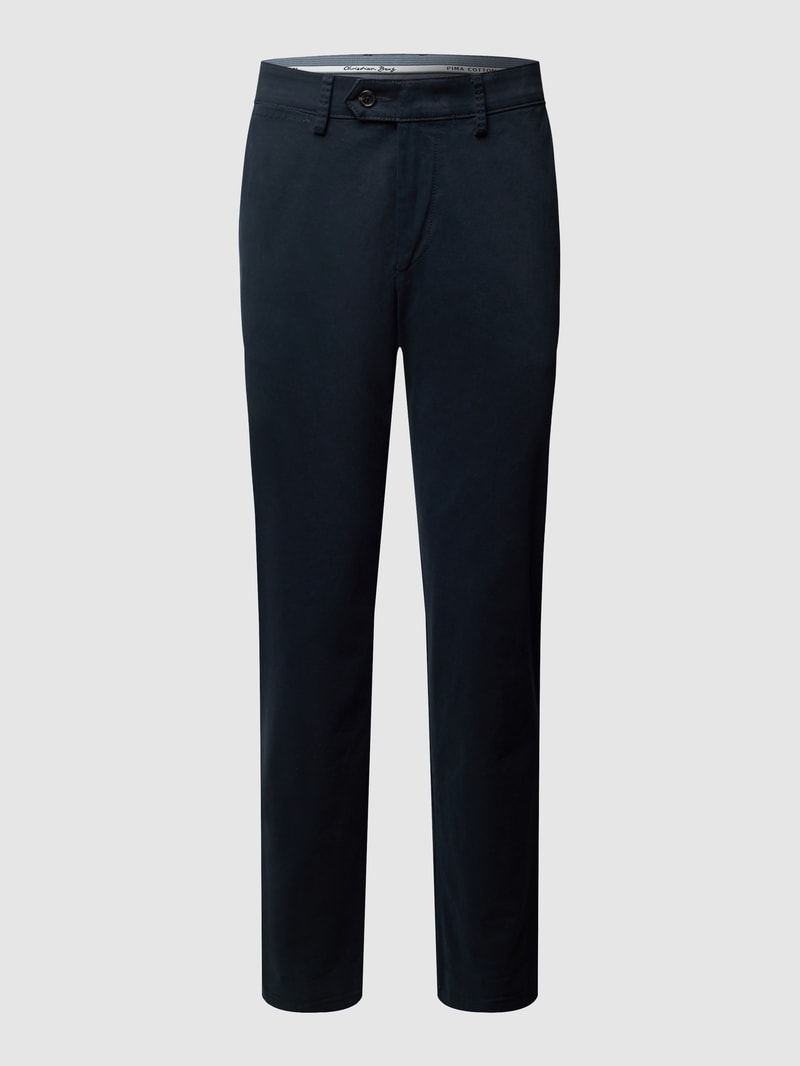 Chino mit Eingrifftaschen in marineblau