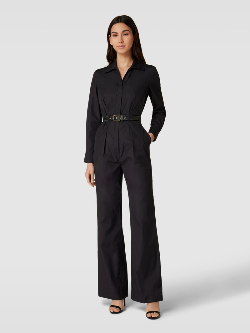 Jumpsuit mit Gürtel Modell 'VALVOLA' in schwarz