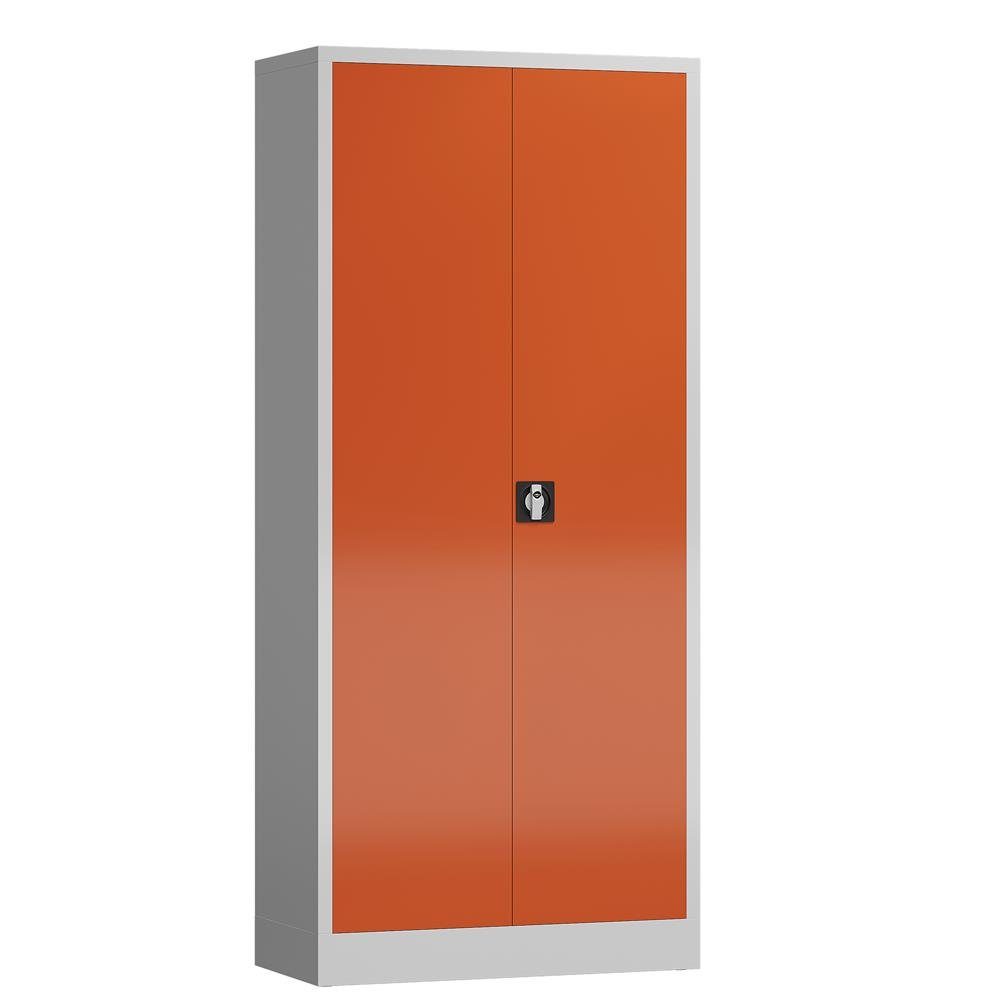 Steelboxx Mehrzweckschrank ClassiX Flügeltürenschrank, 1800 x 800 x 380 mm (1-St) Komplett montiert und verschweißt, keine Montage erforderlich