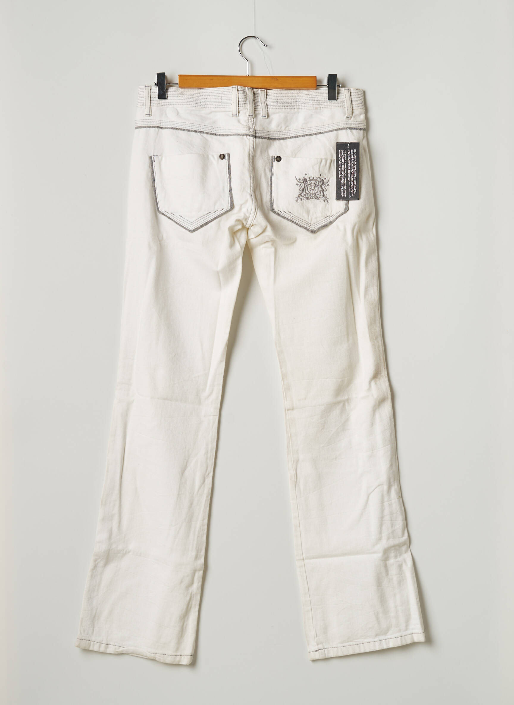Freeman T Porter Jeans Coupe Droite Femme couleur blanc