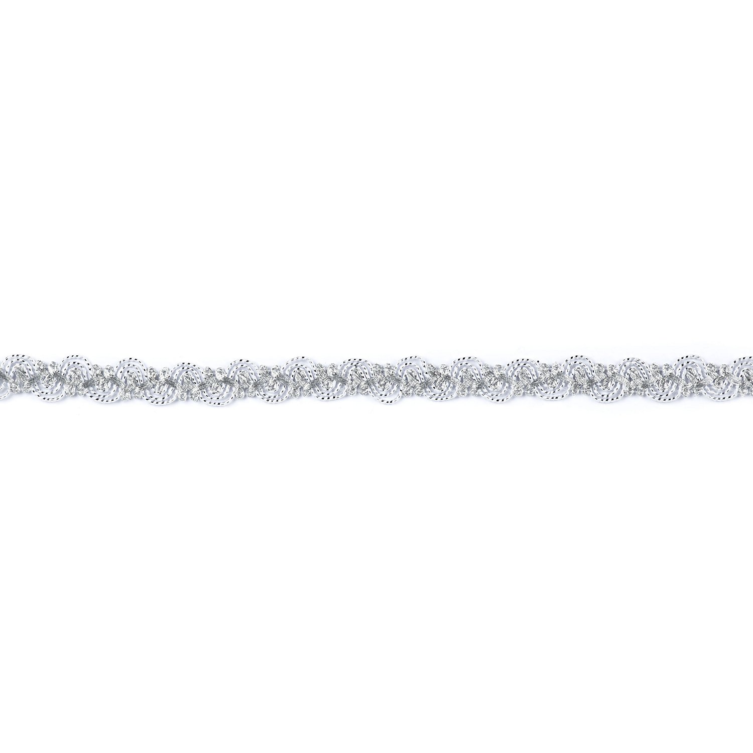 Posamentenborte Brokat, silber