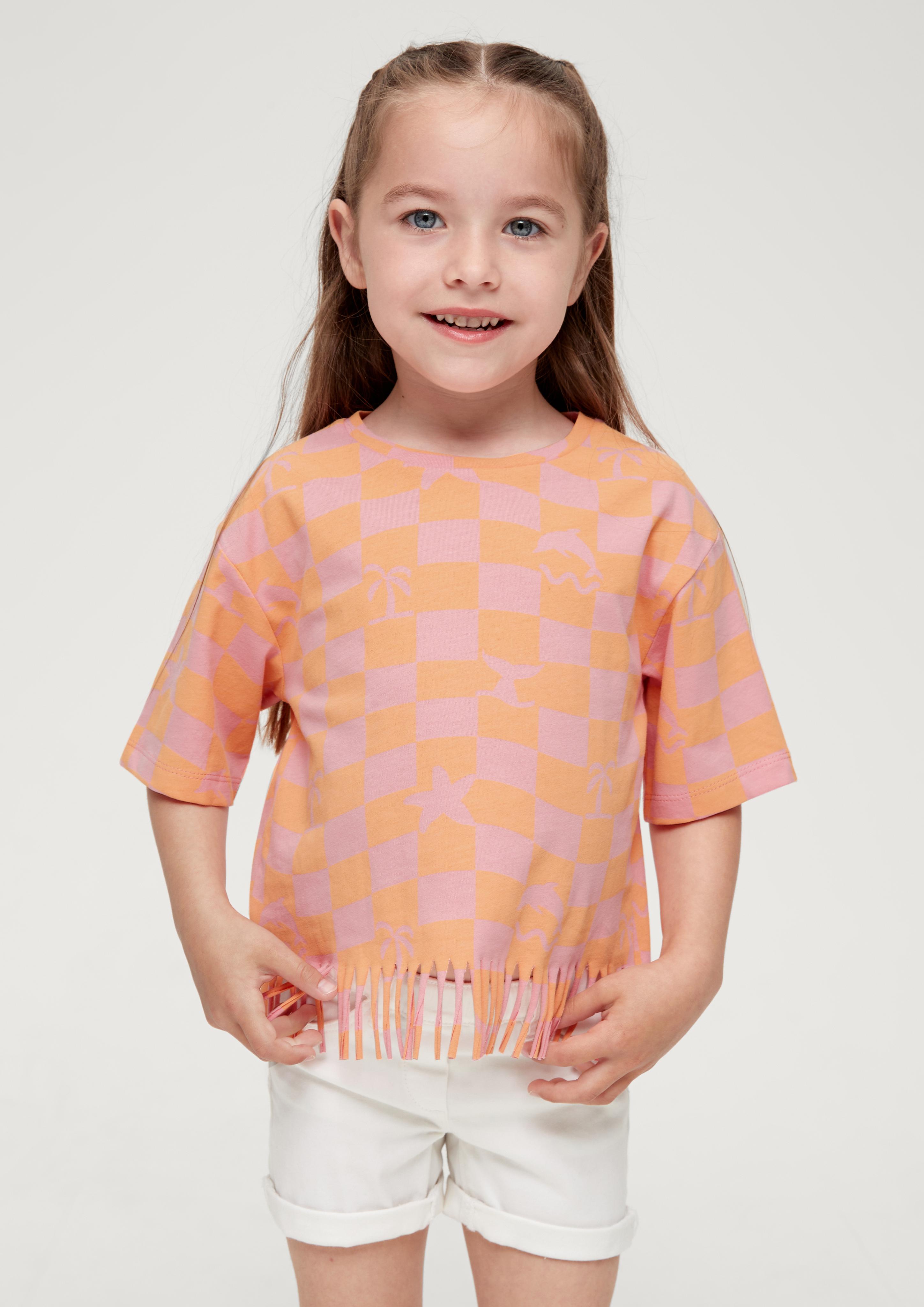 T-Shirt mit Fransensaum  2130576-43A0
