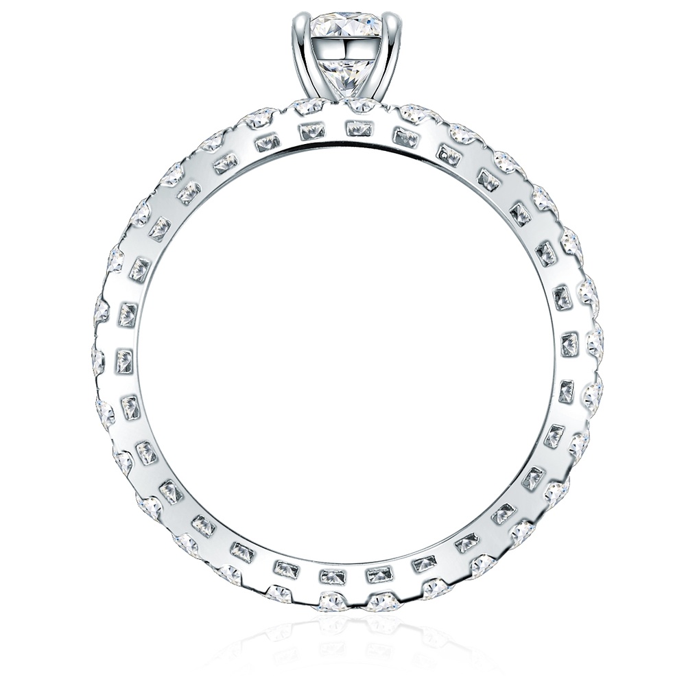 Trilani Bague en argent Argent sterling Oxyde de zirconium (CZ) en Argent Bague