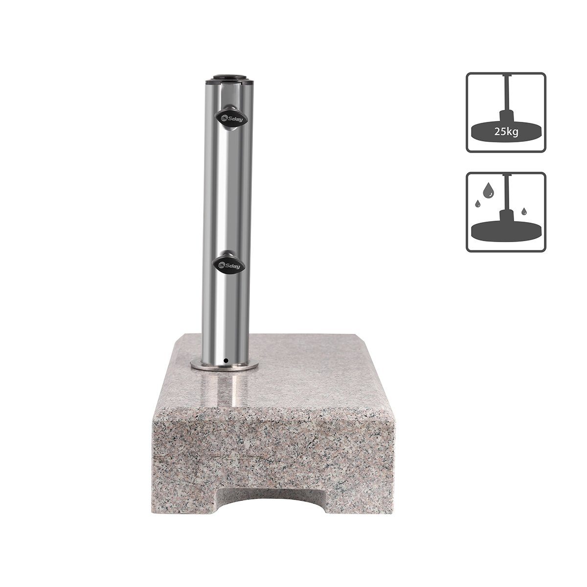 Sekey Betonschirmständer 25 KG Schirmhalter für halbrund Sonnenschirm