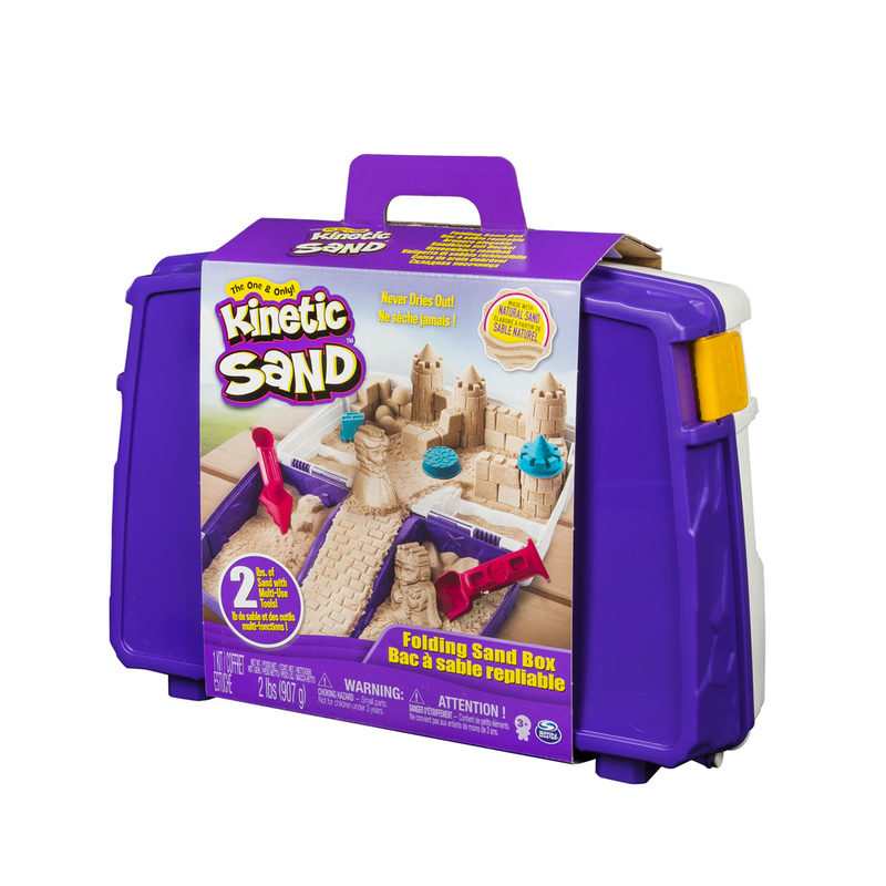Mallette d'activités Château sable à modeler Kinetic Sand 900 g + 5 accessoires