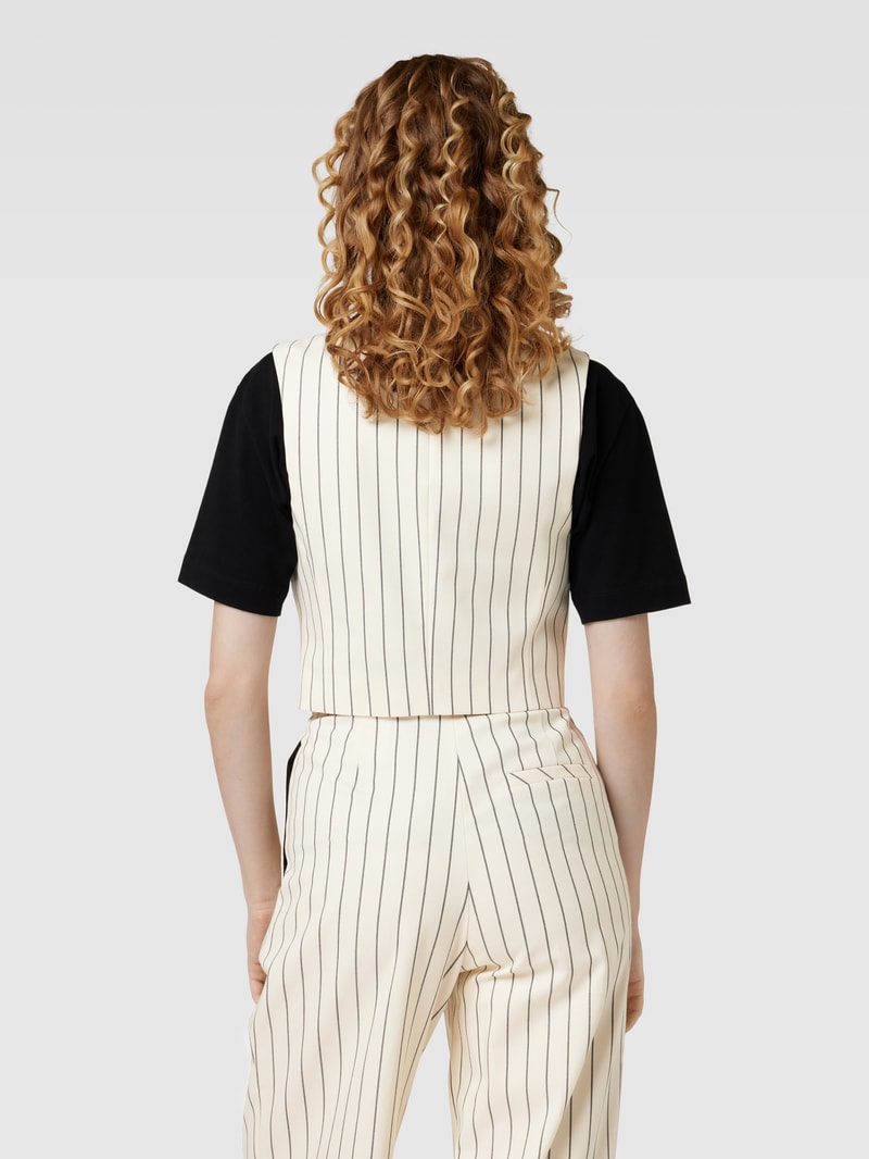 Cropped Weste aus Viskose-Mix Modell 'AURIS' in offwhite