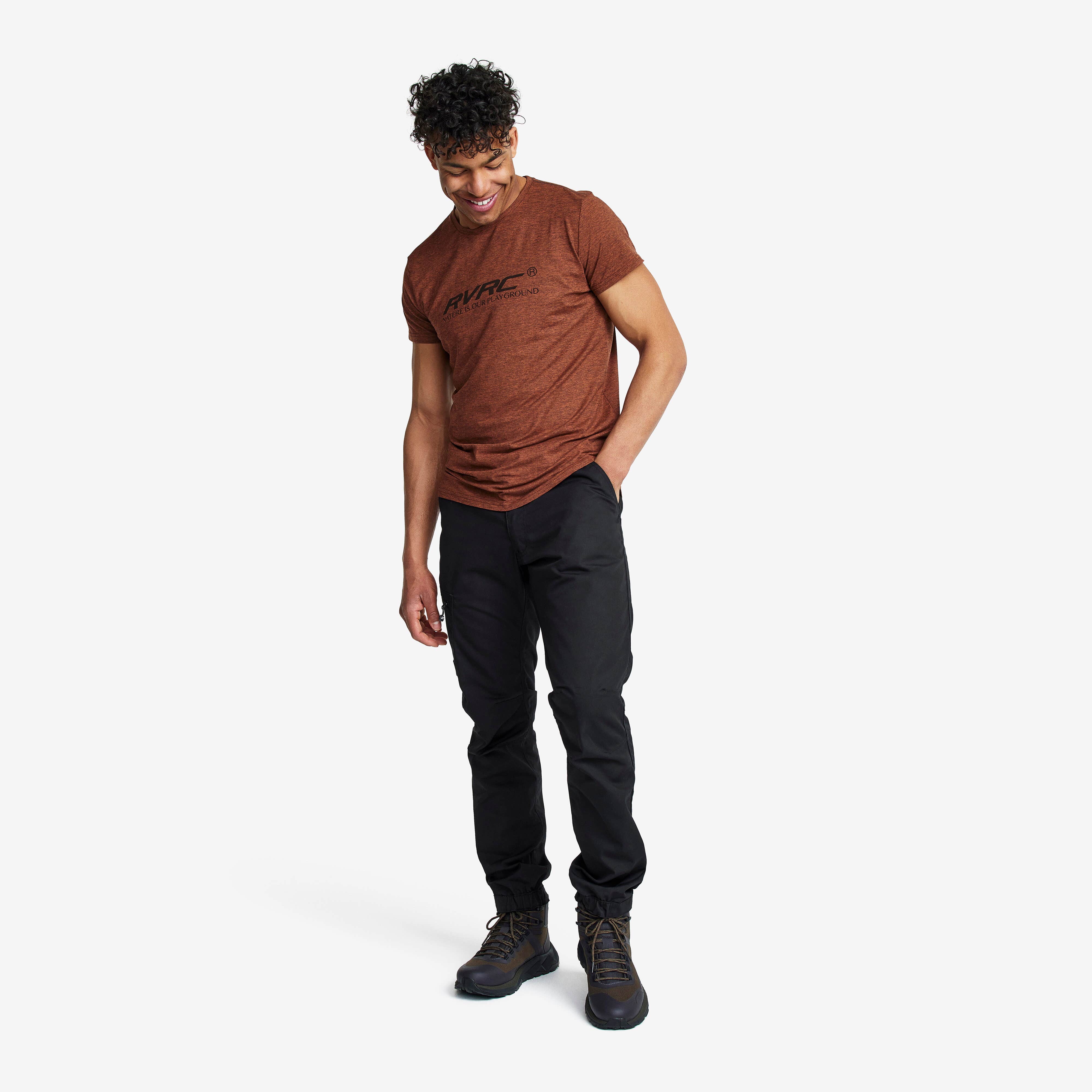 Vagabond Tee Homme Rusty Orange Melange