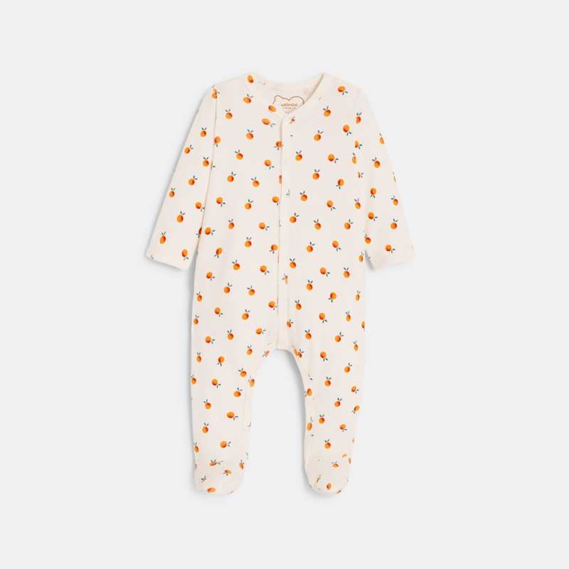 Pyjama bébé fille à imprimés oranges Catimini