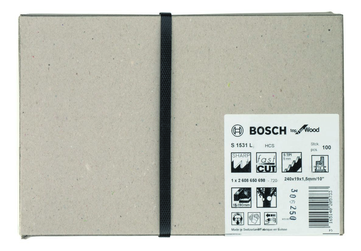 Bosch plavi pribor 2608650698 S1531L Gornji list za recipročnu pilu za drvo 240 mm 100 dijelova
