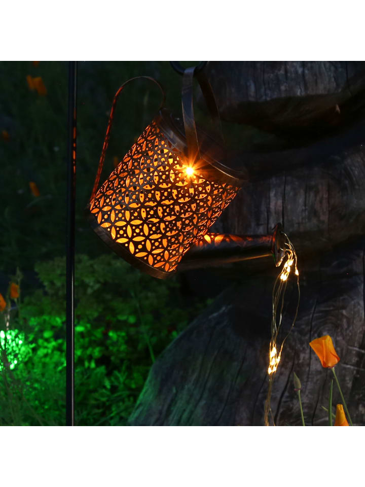 MARELIDA LED Solar Gießkanne Gartendeko H: 80cm in kupfer günstig kaufen onesize
