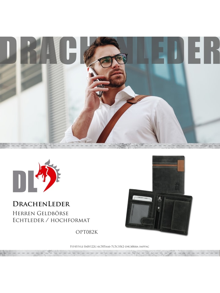 DrachenLeder Portemonnaie Leder Herren Geldbörse Serie Marc günstig kaufen onesize