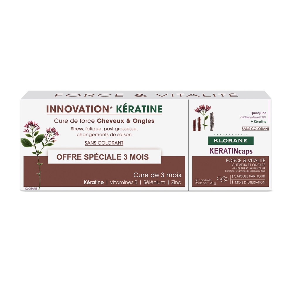 Klorane KeratinCaps TRIO 3x30 capsules Complément alimentaire