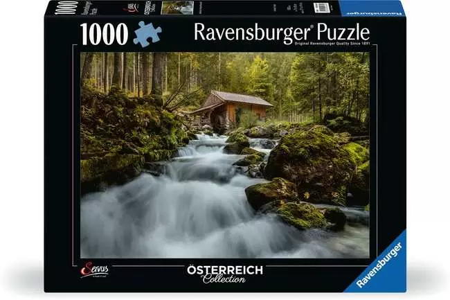 Puzzle 1000 Teile - Mühle am Gollinger Wasserfall