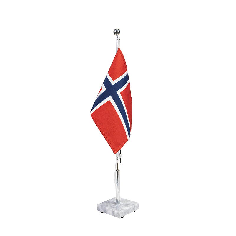 Giform 17. mai bordflagg 40 scm sølvfarget