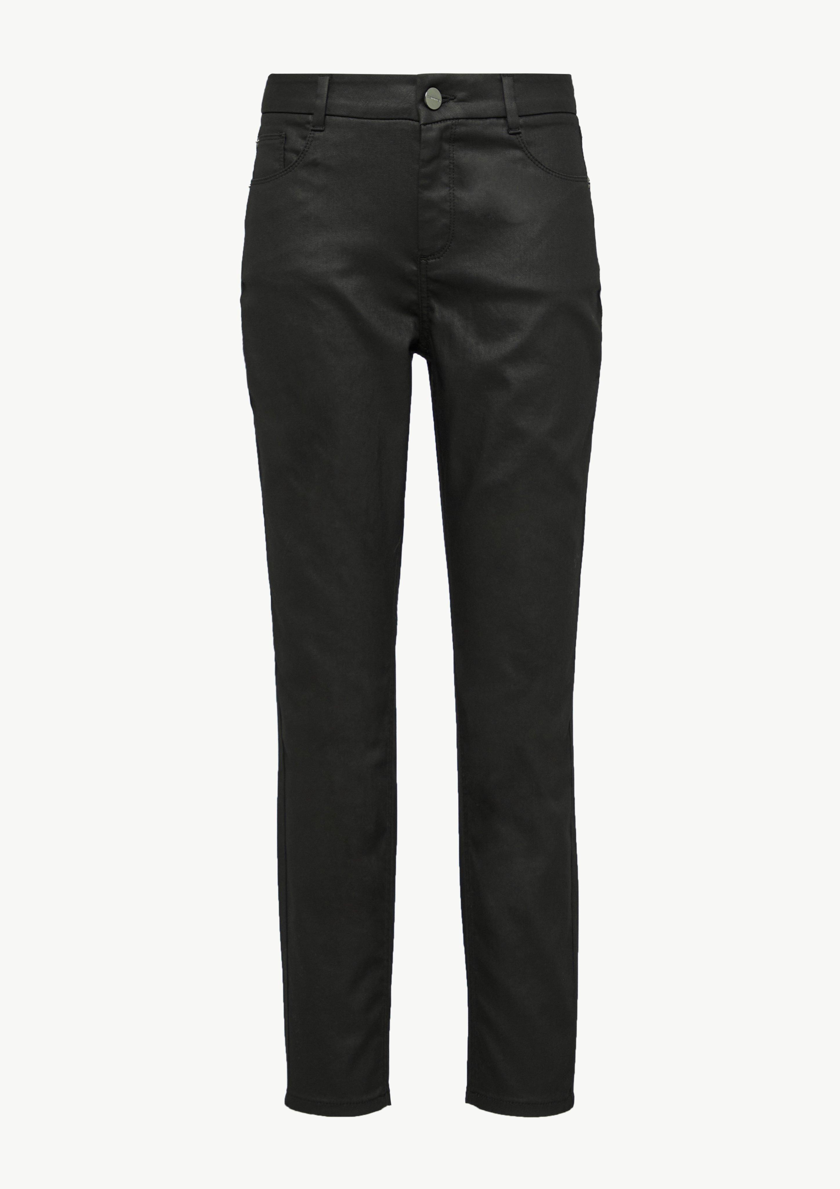 Baumwoll-Hose in femininem Look - schwarz
