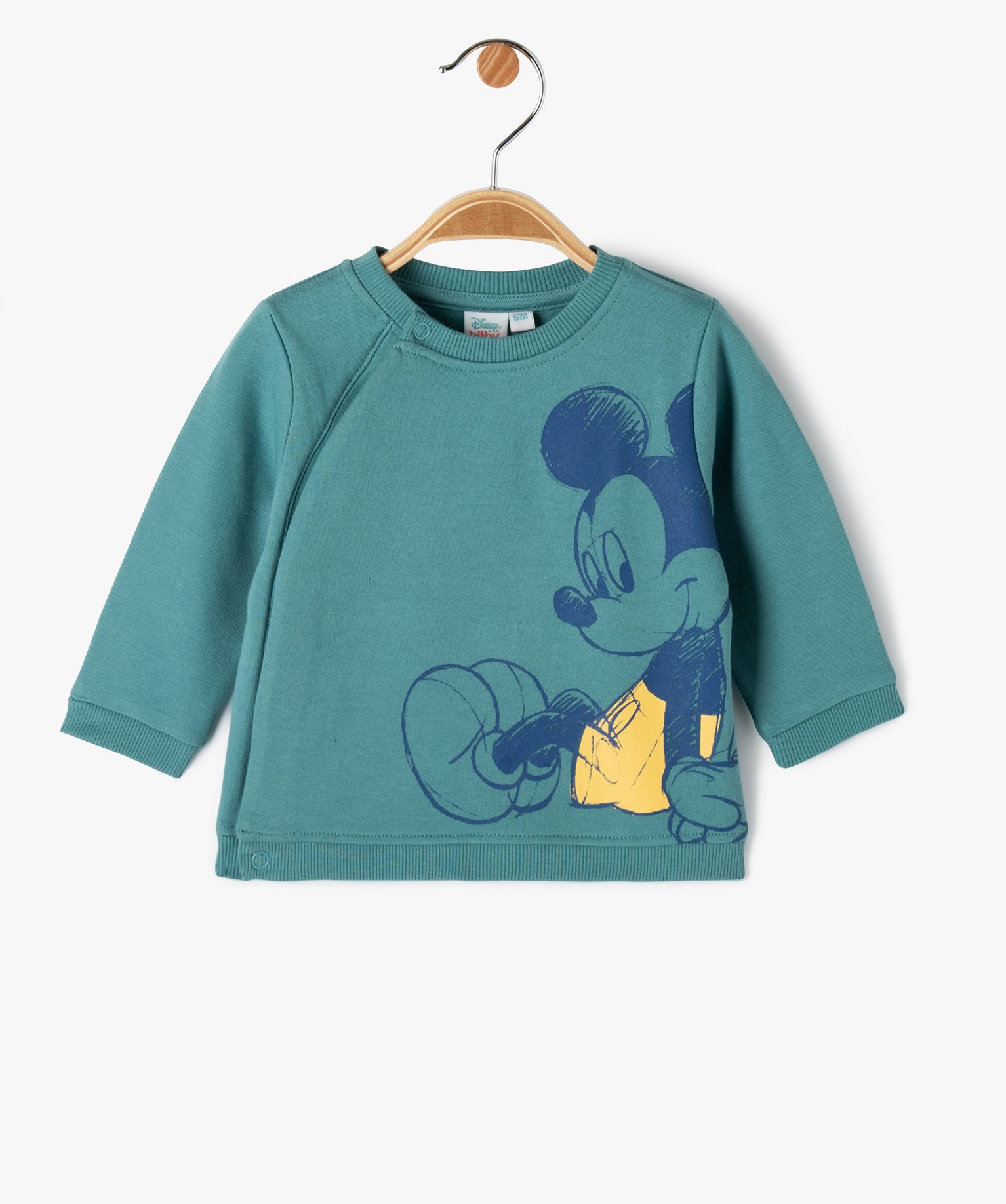 Sweat molletonné avec motif Mickey bébé Garçon - DS vert | GEMO