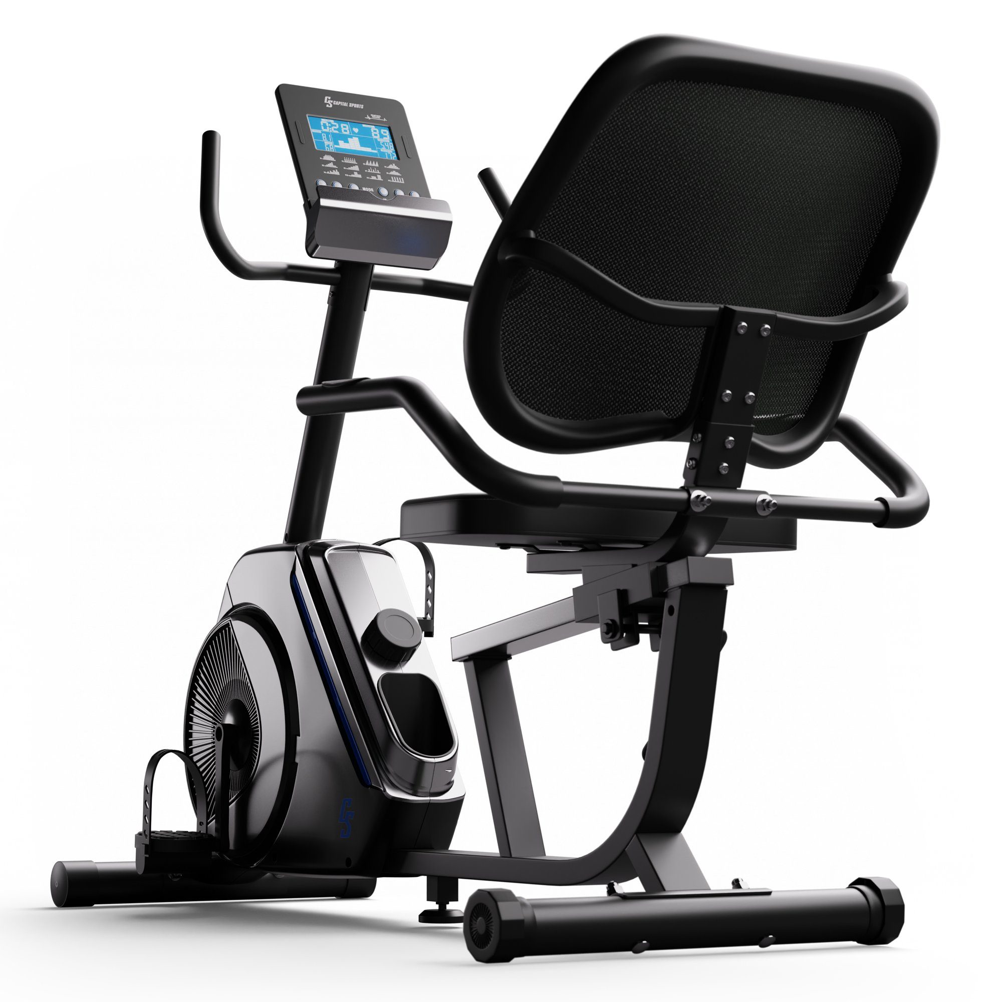 Capital Sports Crosstrainer (Trainingscomputer mit 24 Programmen), Standfahrrad Hometrainer Cardio Trainingsgerät Ausdauertraining Fitnes