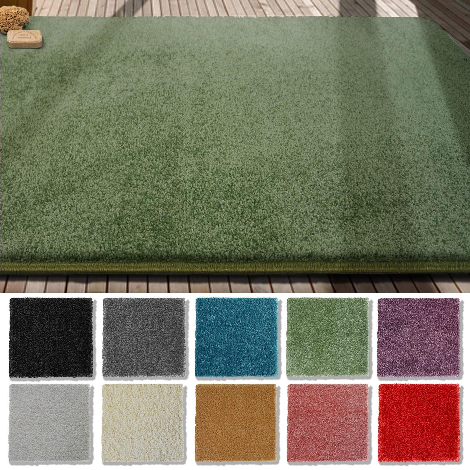 Badematte Carousel, Erhältlich in vielen Größen & Farben, Badteppich casa pura, Höhe 14 mm, Weicher und dichter Flor, Polypropylen, Rechteckig, pflegeleicht
