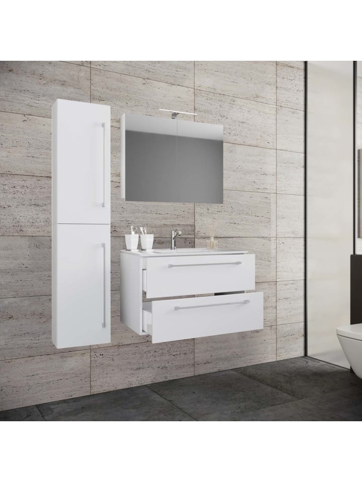 ebuy24 Badmöbelset Badinos80SS Weiß 81 x 47 cm günstig kaufen onesize