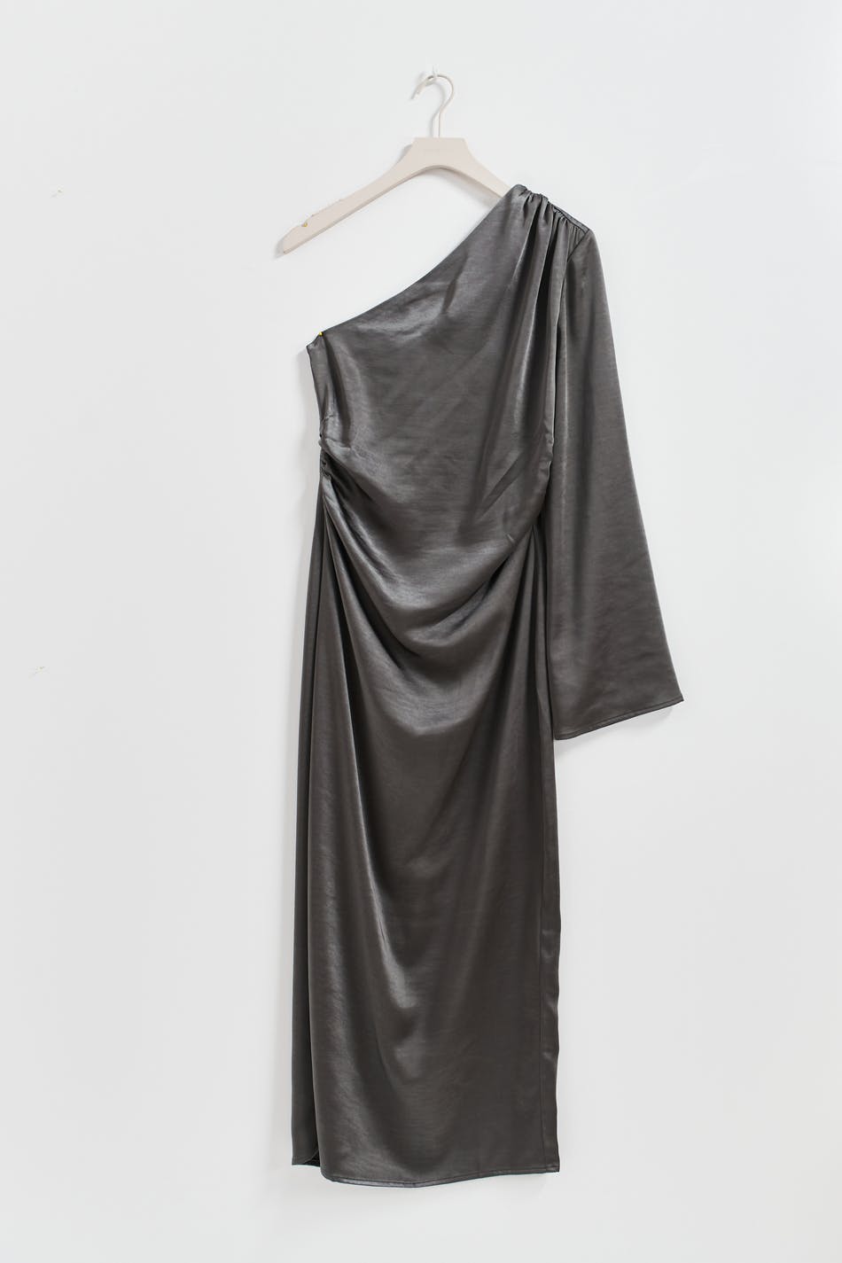 One shoulder satin dress