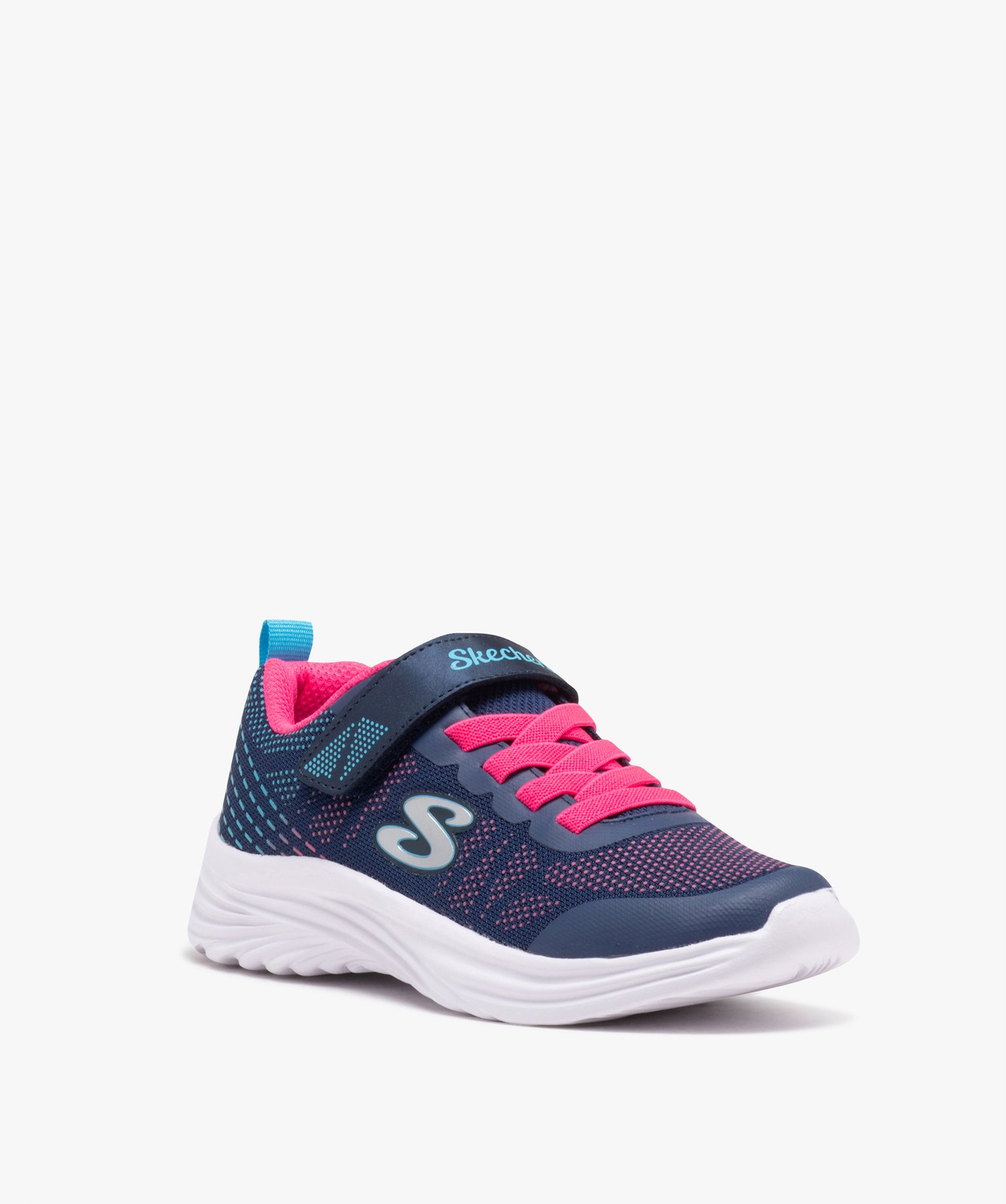 Baskets fille running en mesh à reliefs - Skechers marine | GEMO