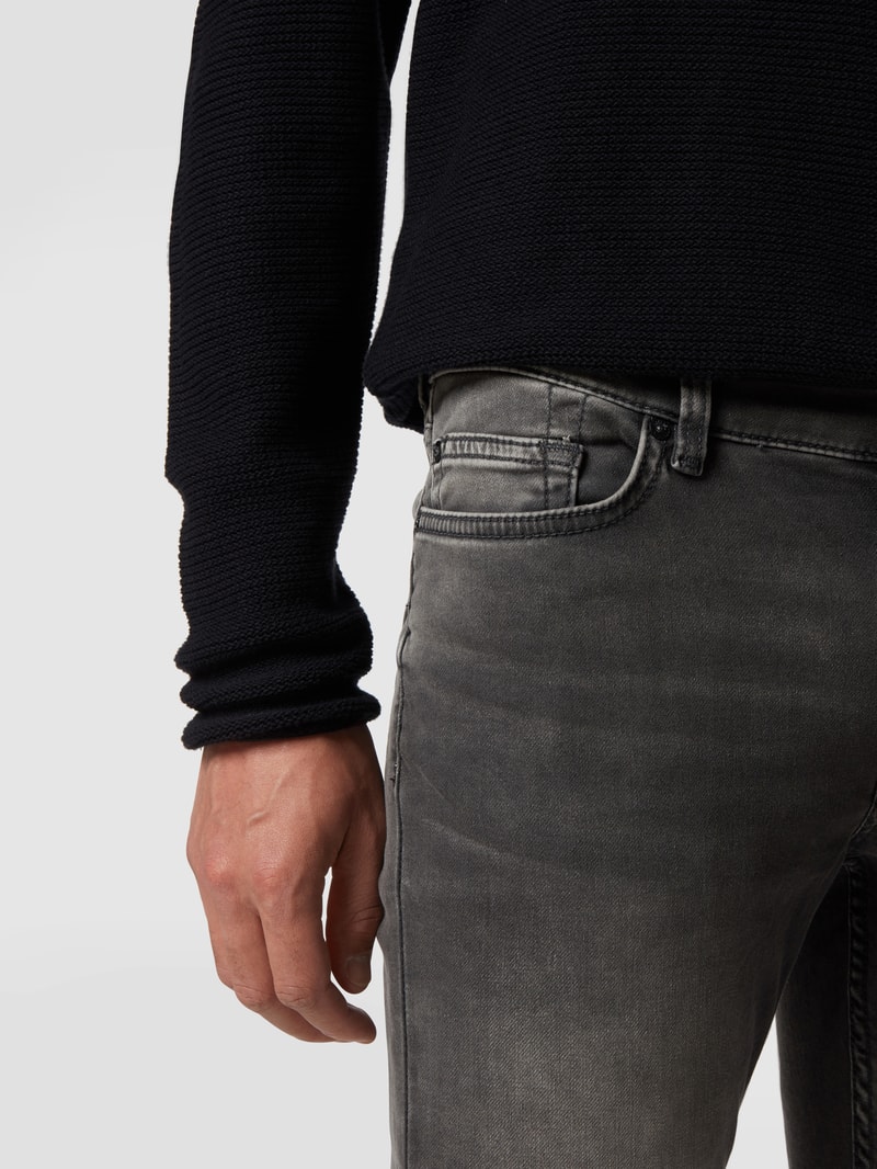 Slim Fit Jenas aus Sweat Denim Modell 'Loom' in mittelgrau