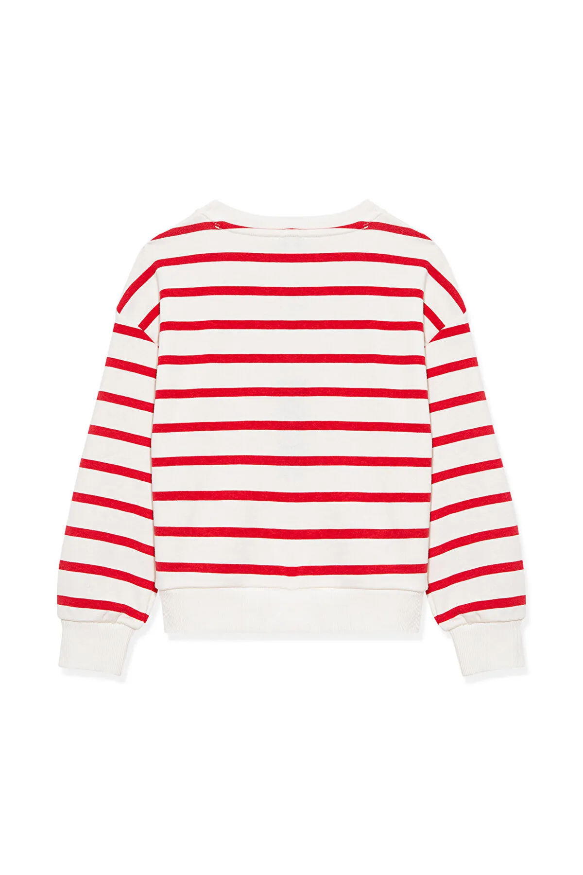 Mavi  Rot gestreiftes Sweatshirt mit Logo-Print 7s10038-82054