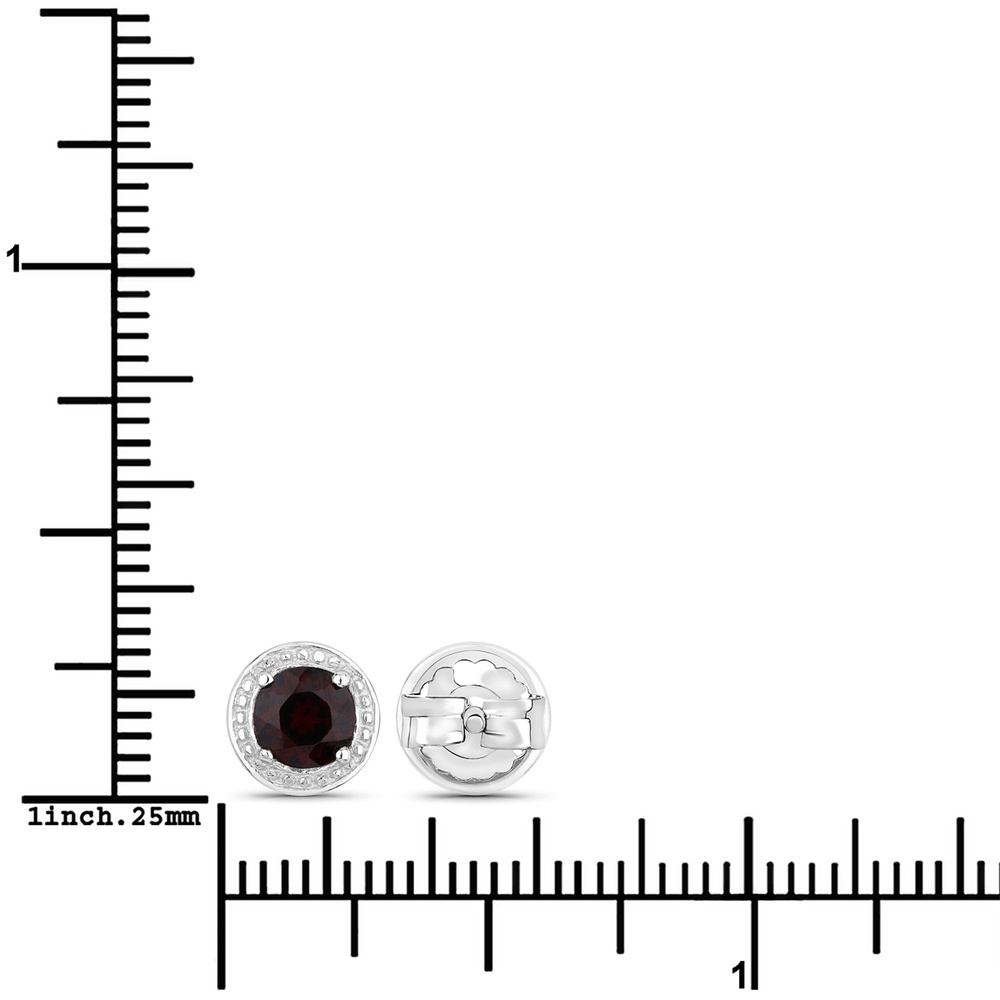 Rafaela Donata Boucles doreilles Argent sterling Grenat en Argent Bijoux