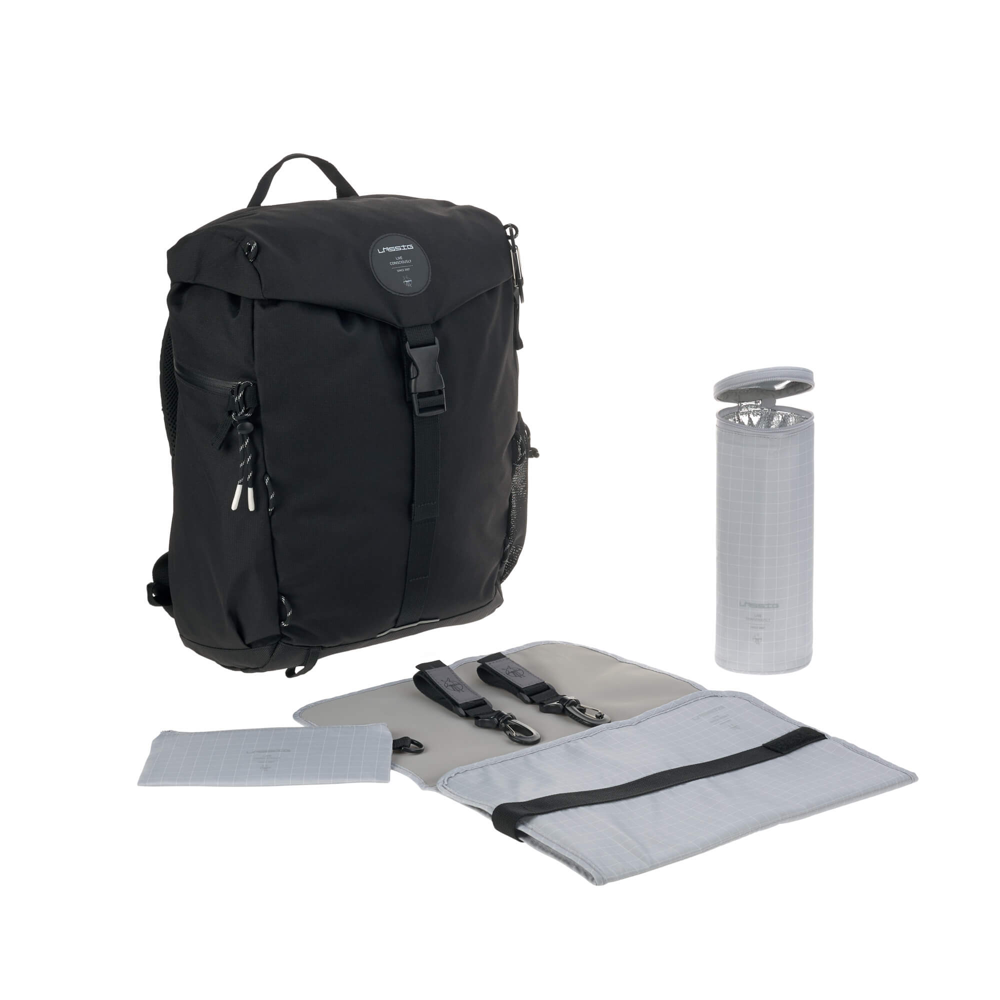 Wickelrucksack - Outdoor Backpack, Black