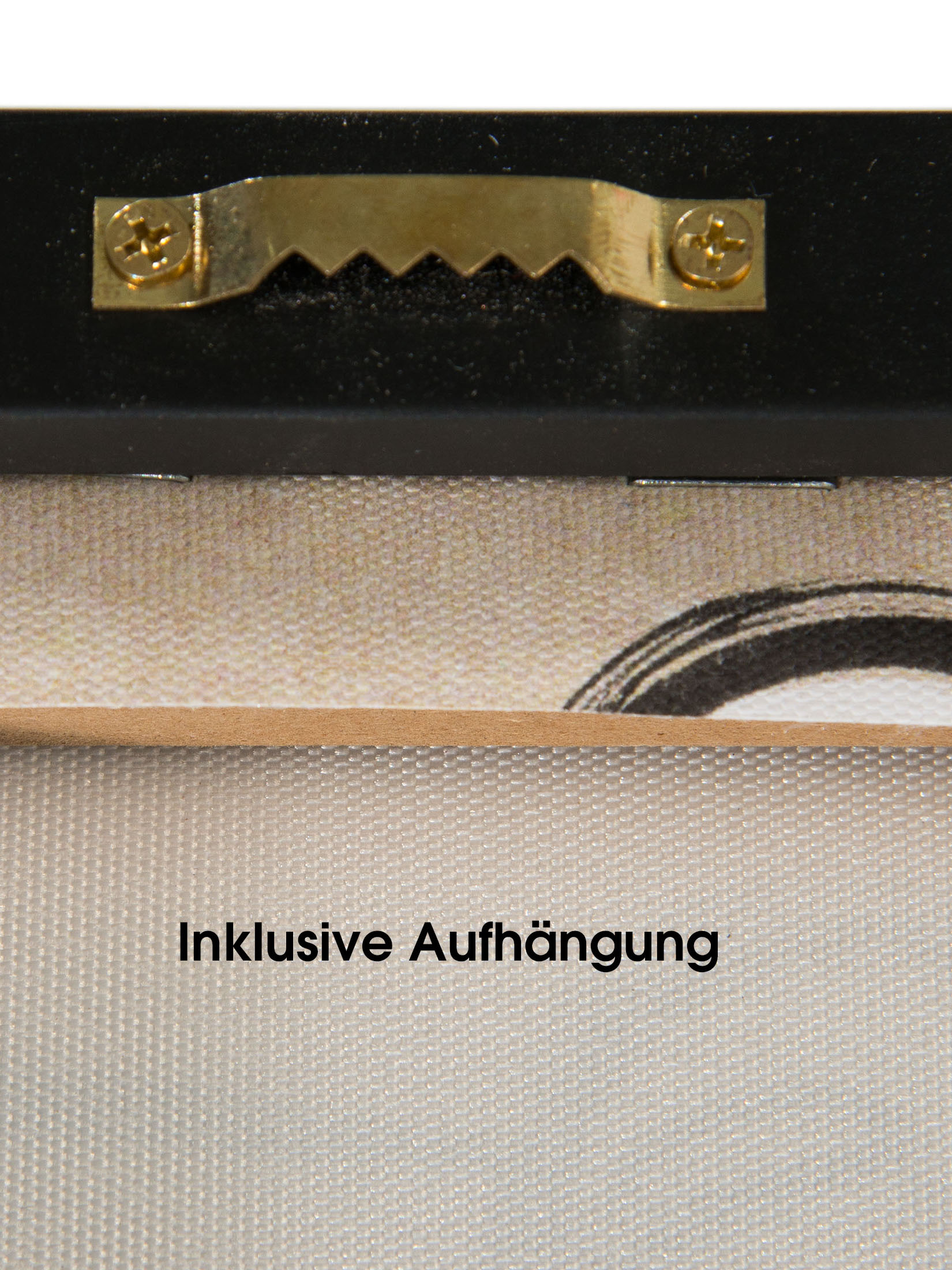 Clue Leinwand-Druck-gerahmt, Beige