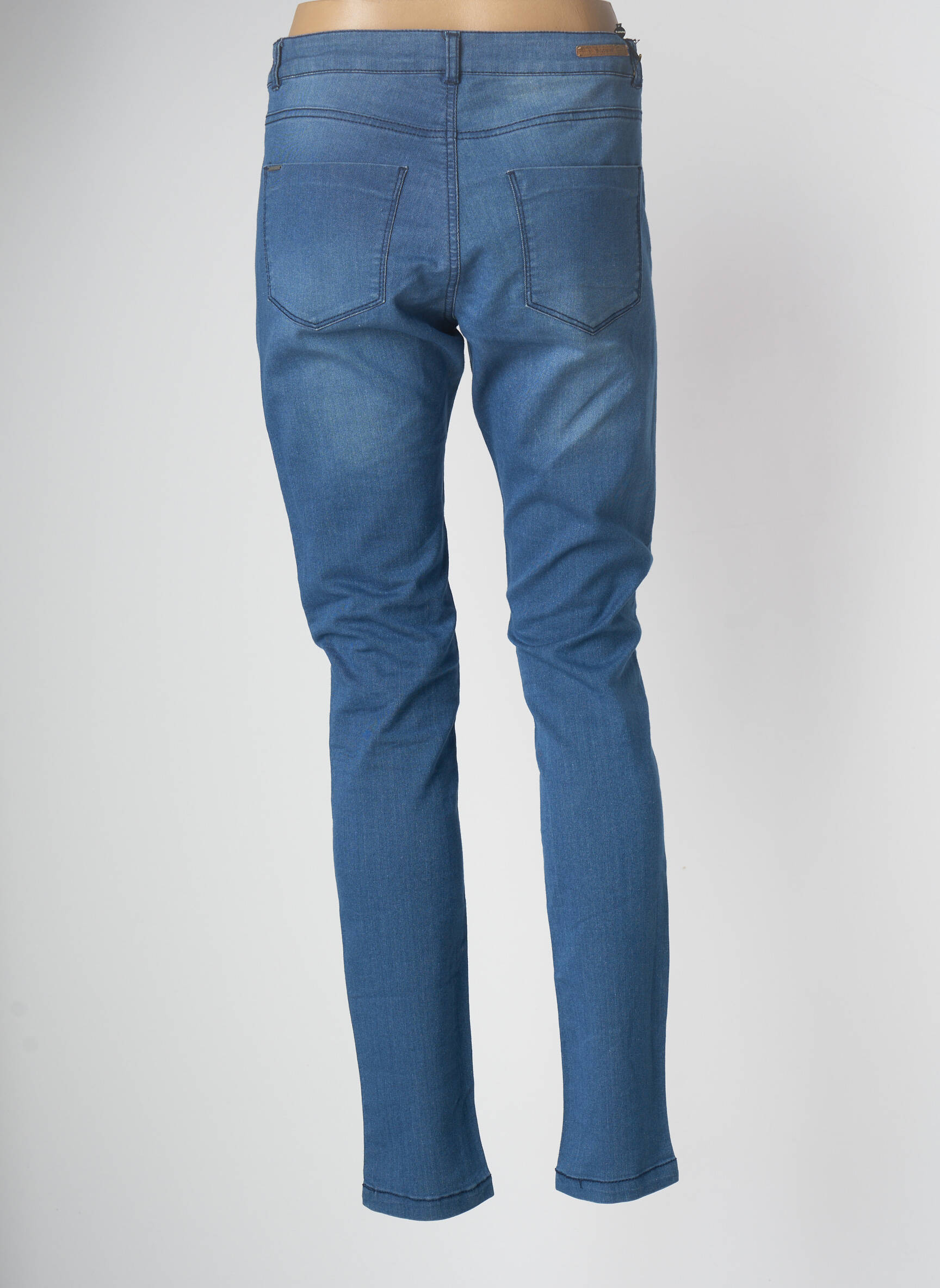 B Young Jeans Coupe Slim Femme couleur bleu
