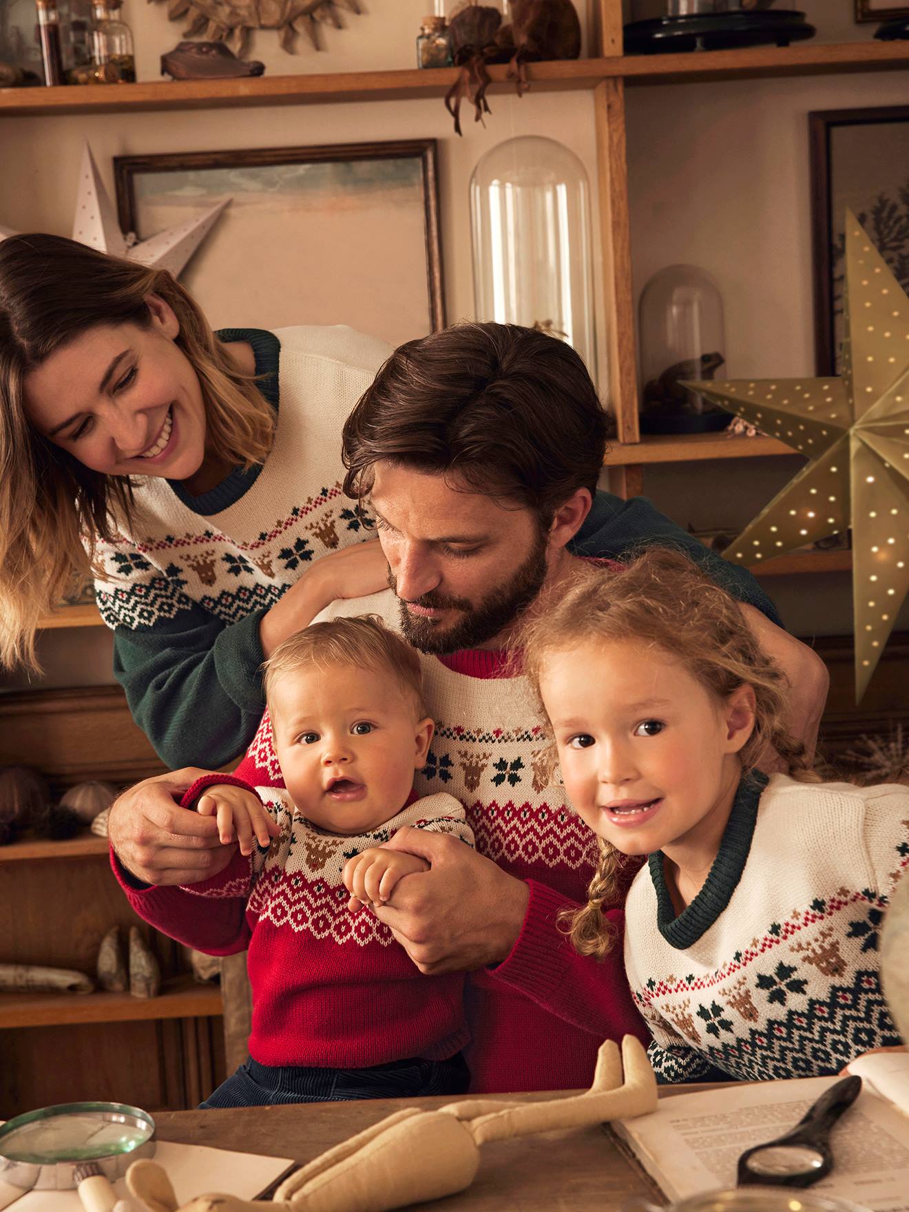 Vertbaudet Capsule Collection: Baby Weihnachtspullover Oeko-Tex - tanne