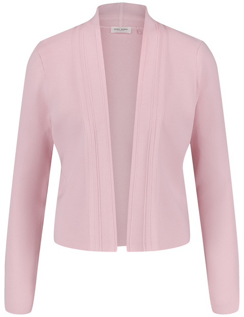 Offener Cardigan aus feinem Rippstrick