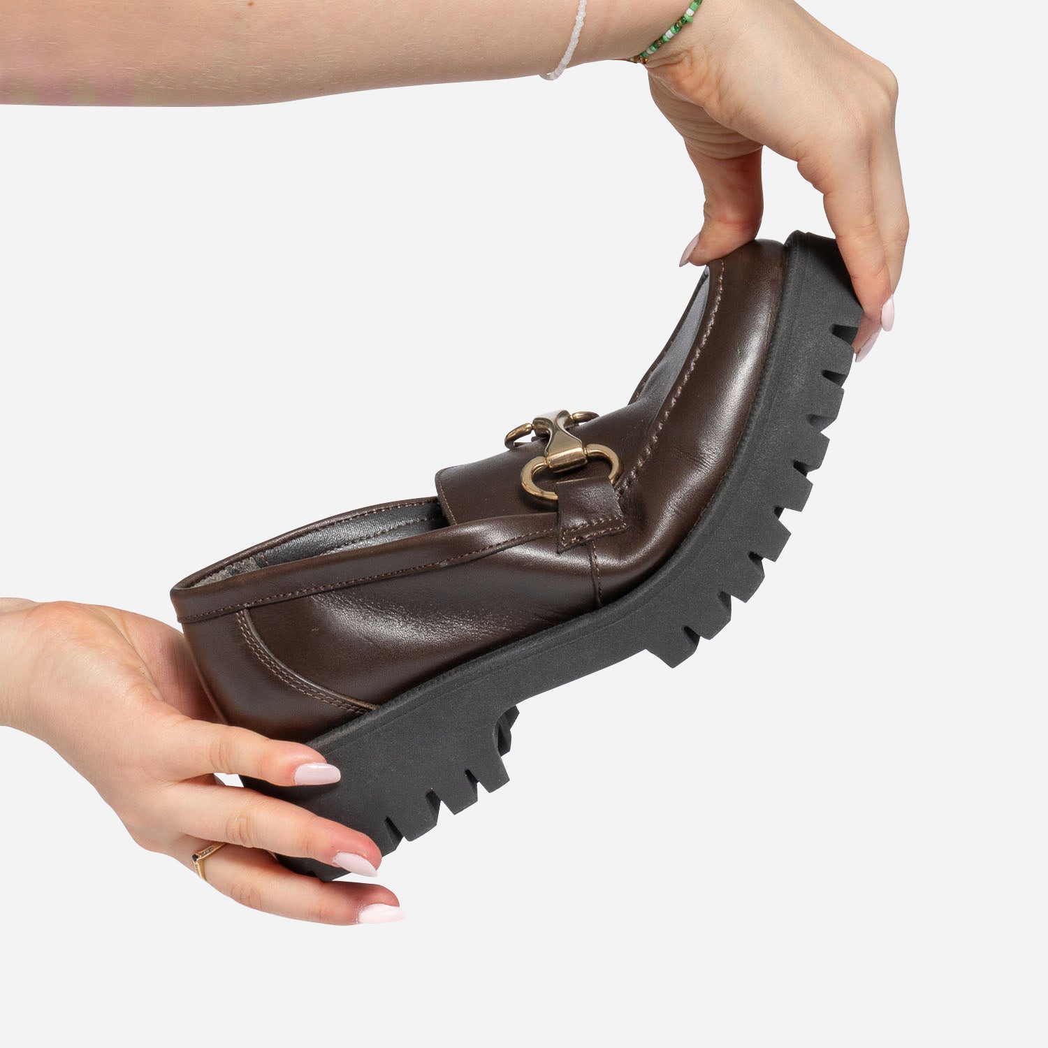 Mocassin TEXTO marron foncé éco-conçu cuir