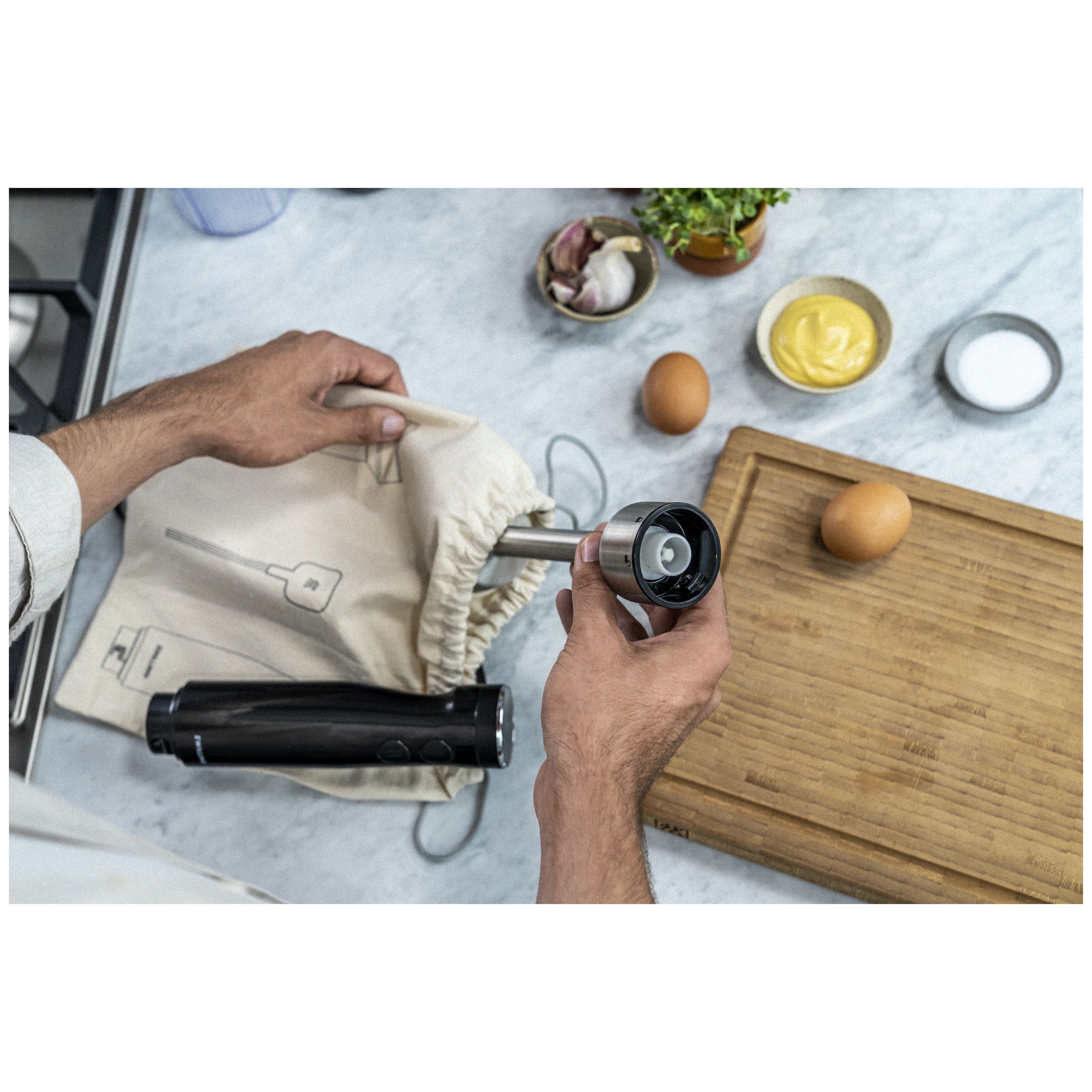 Stabmixer, DC Motor, Schwarz