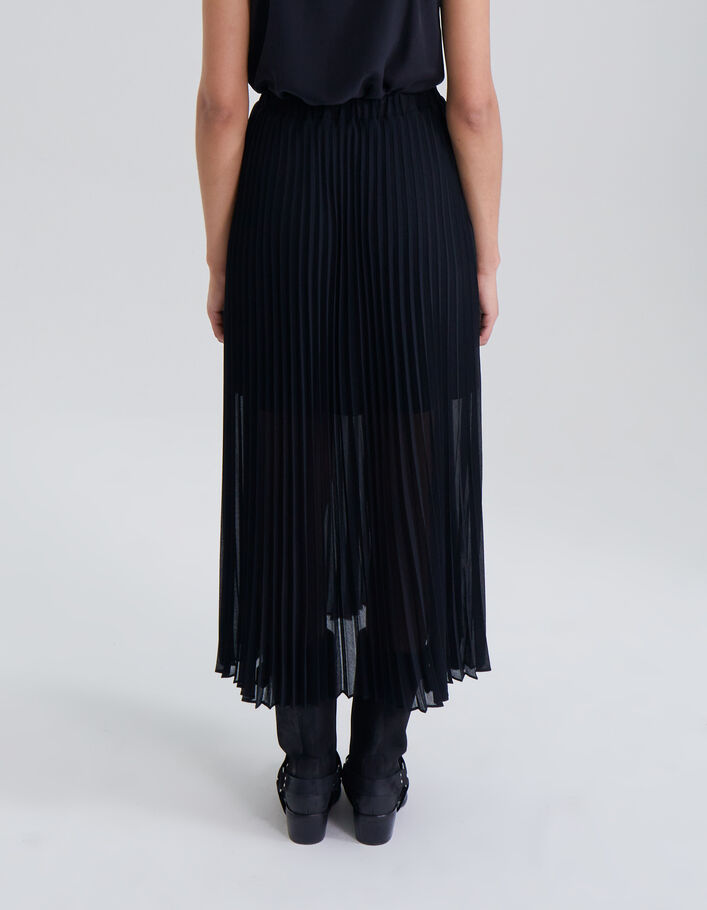 Jupe noire plissée femme