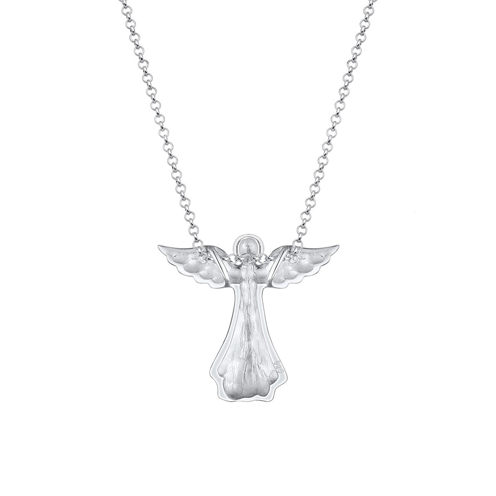 Elli Elli Collier Femme Pendentif d'Ange en Argent Sterling 925 avec Cristaux collier