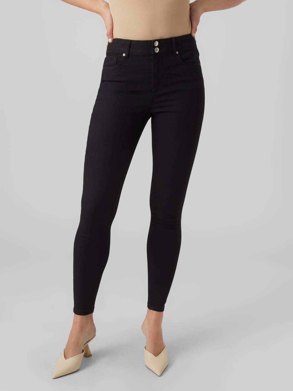 VMSOPHIA Hohe Taille Slim Fit Jeans