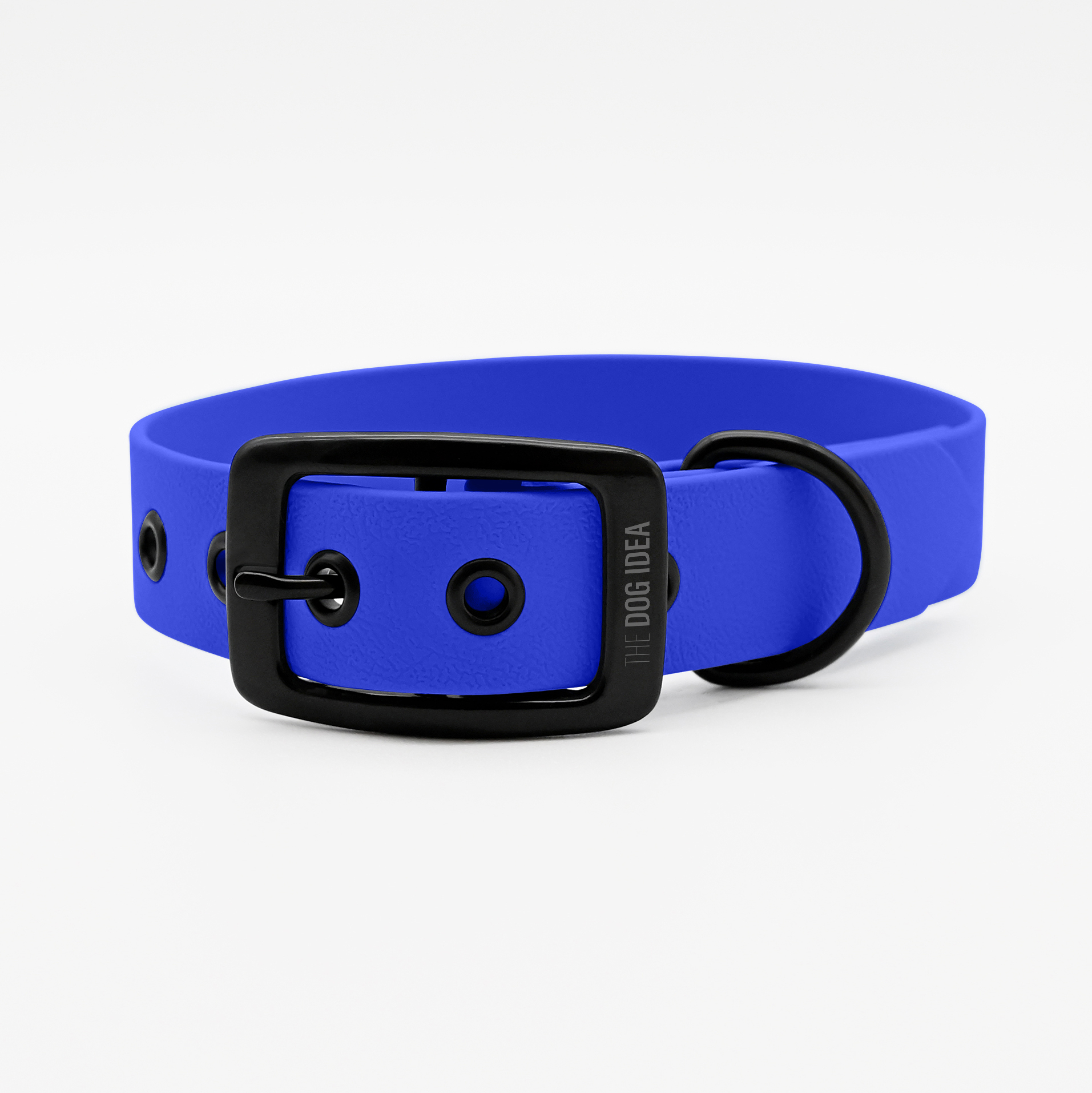 THE DOG IDEA Hundehalsbänder THE DOG IDEA Biothane Halsband Blau Schwarz XXL