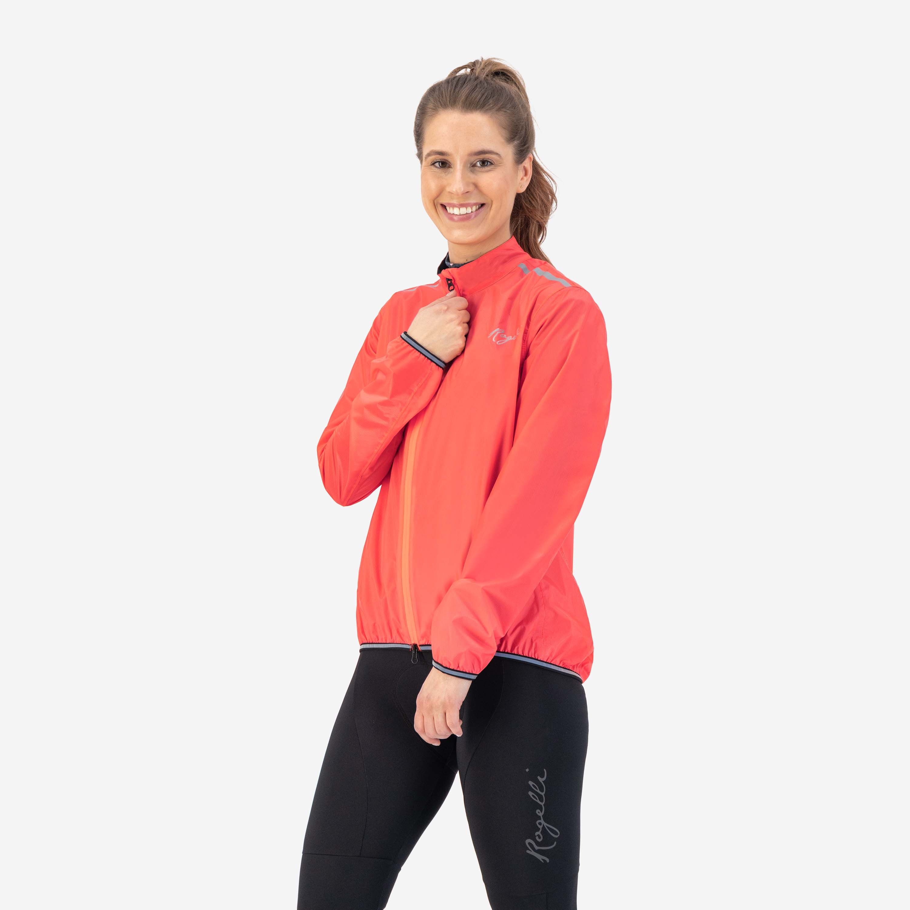 Rogelli Essential Coral Damen Fahrrad Regenjacke